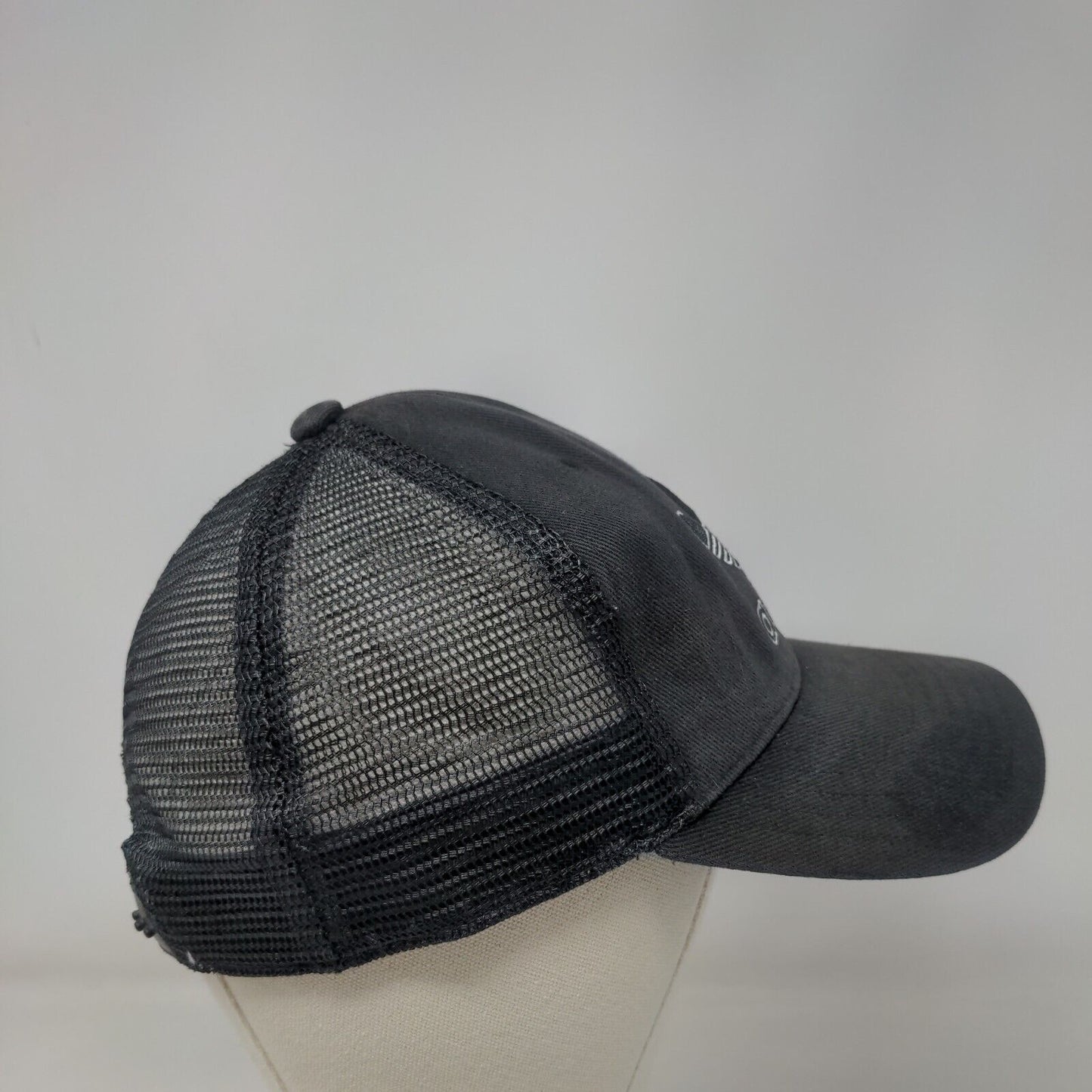 Adidas Trefoil Snapback Mesh Back Trucker Hat Black One Size 6 Panel