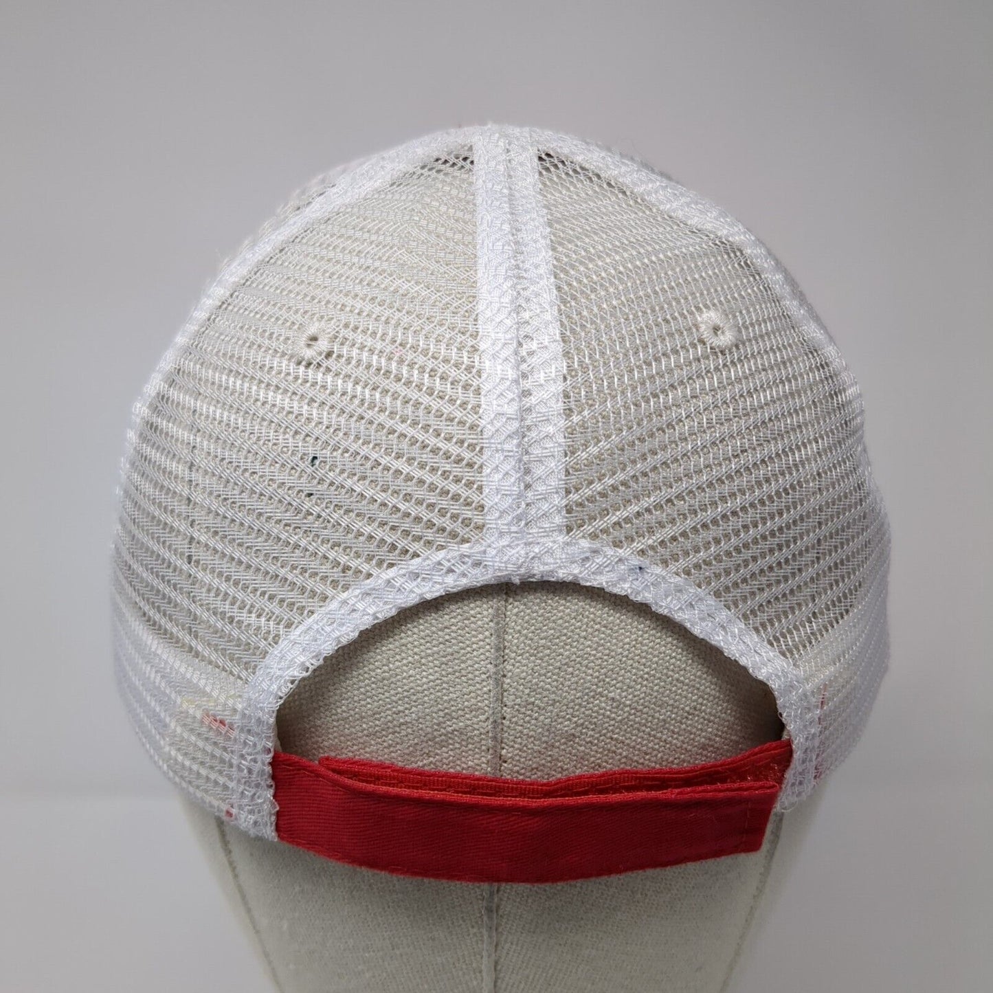 American Red Cross Strapback Trucker Hat Red One Size Mesh Back