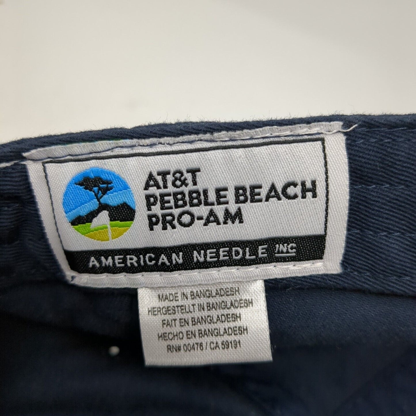 AT&T Pebble Beach Pro-Am Slideback Hat Blue One Size Adjustable 6 Panel