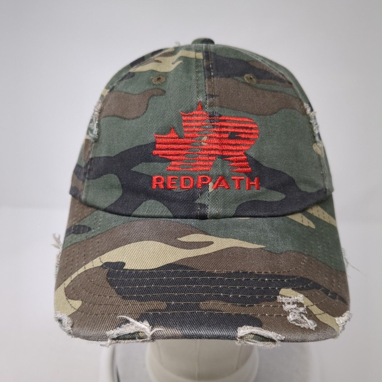 Redpath USA Slideback Hat Camouflage One Size Adjustable Distressed District