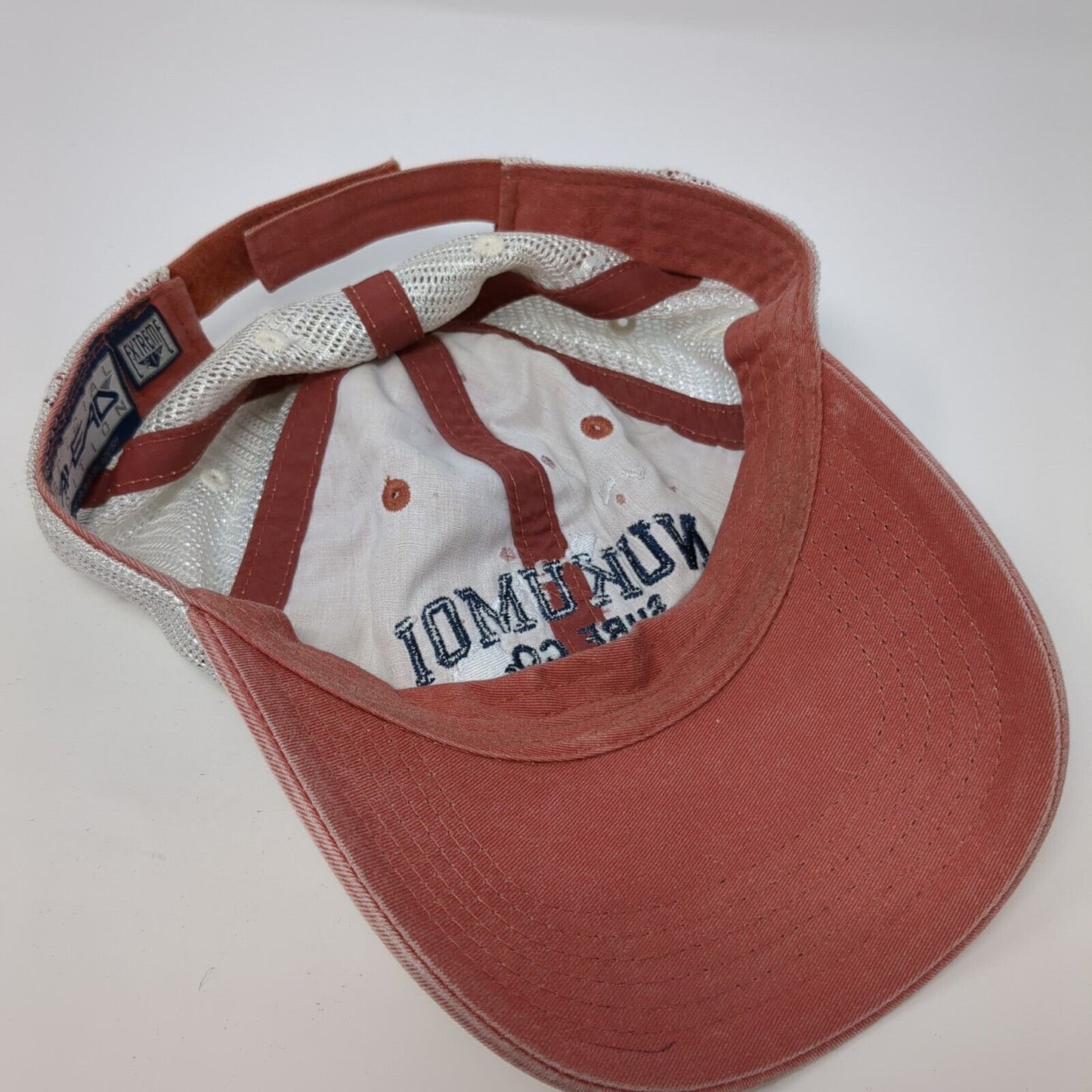 Nukumoi Surf Co. Kauia Strapback Trucker Hat Red OS Adjustable Extreme Fit Ahead