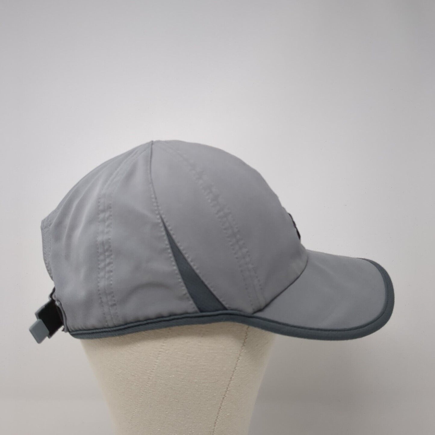 Adidas 3 Stripes Strapback Hat Gray One Size Adizero Solid Adjustable