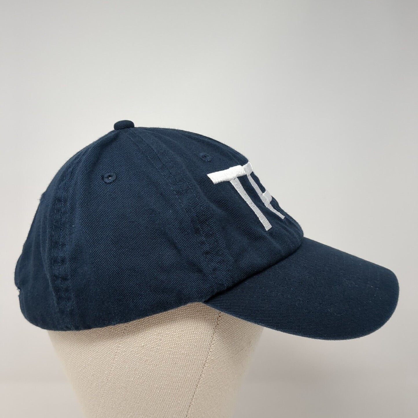 TPA Slideback Baseball Cap Blue One Size Adjustable Embroidered 6 Panel Cotton