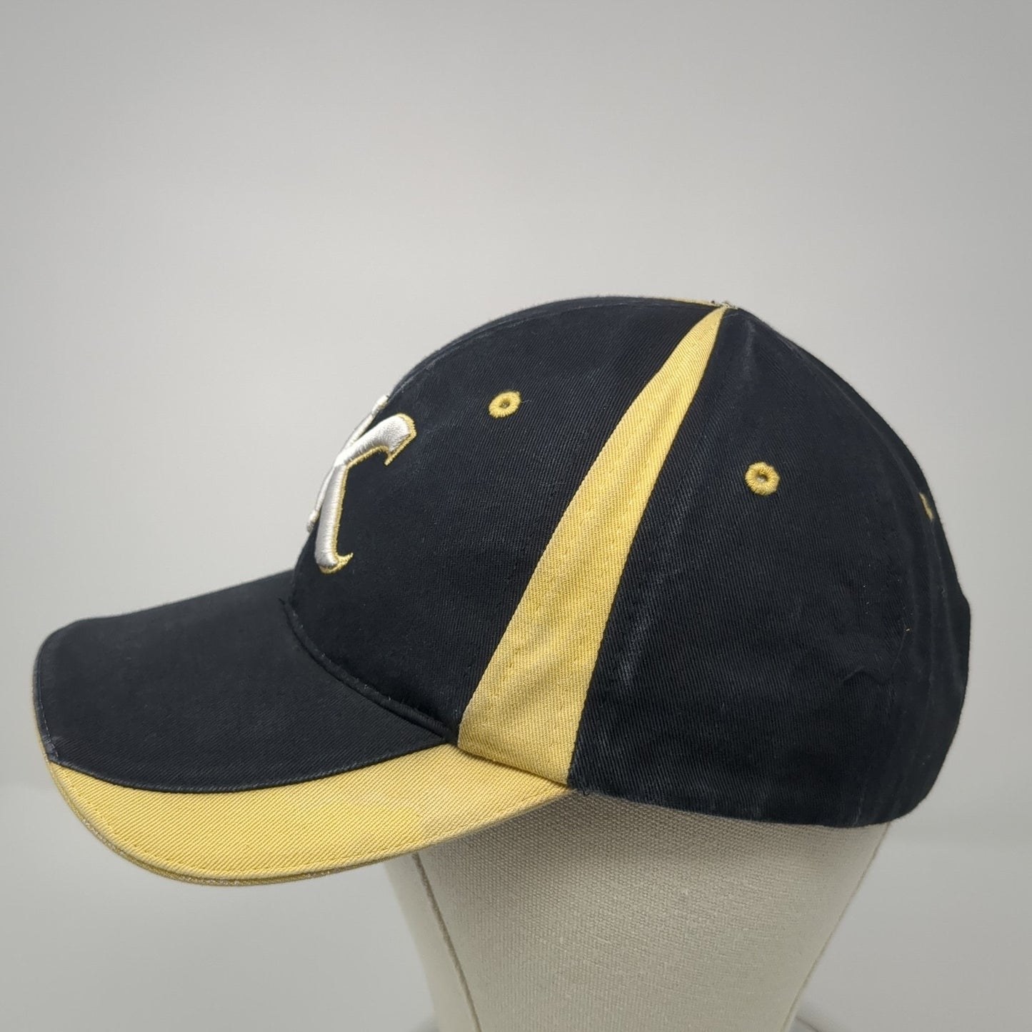 Letter K Kuna Strapback Hat Black One Size Adjustable Buck's Athletic