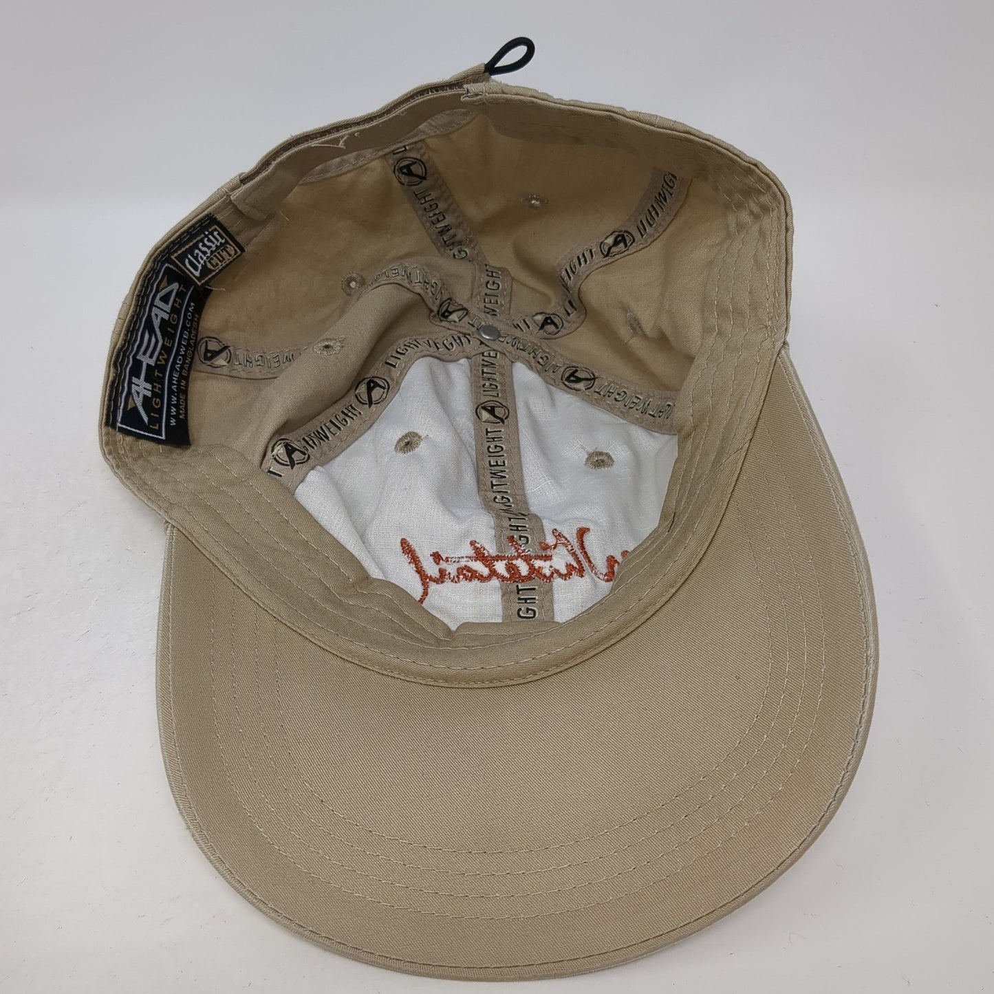 Whitetail Strapback Hat Brown One Size Embroidered Ahead Lightweight