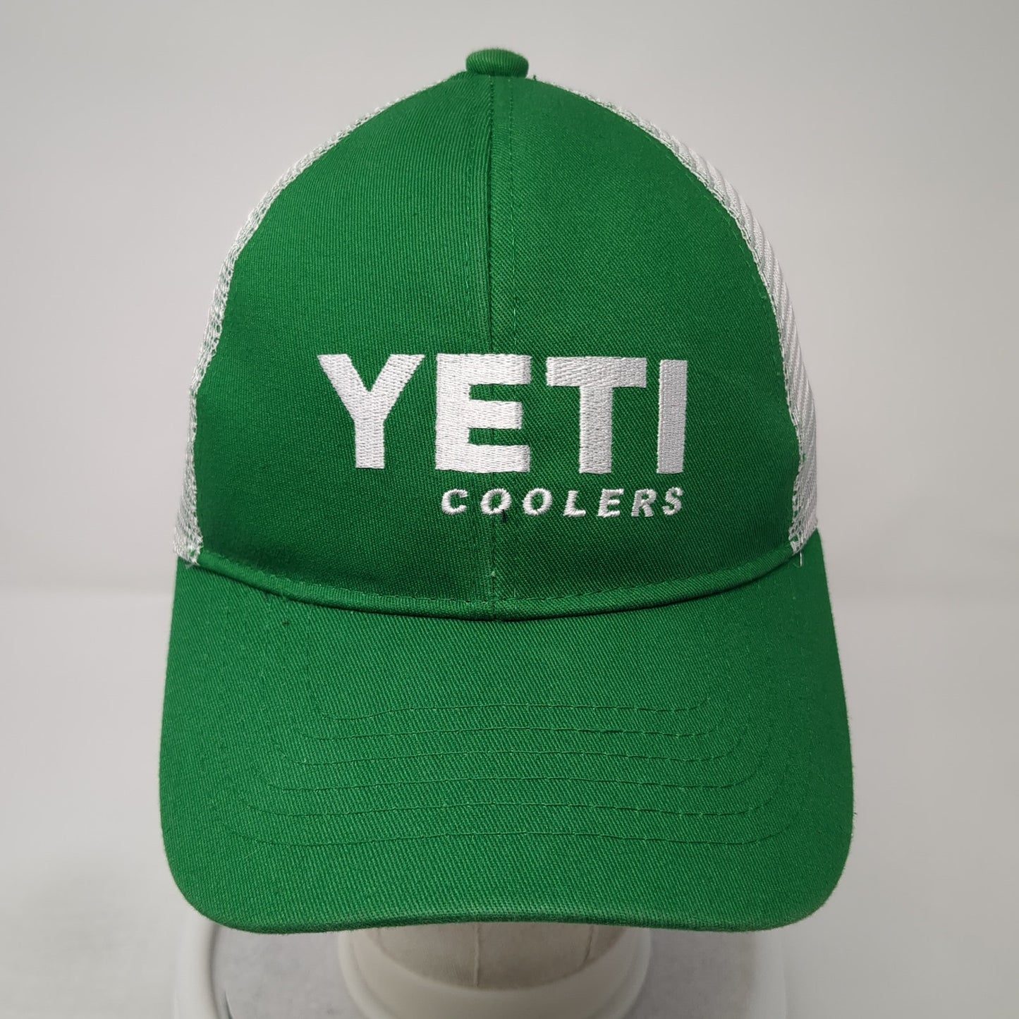 YETI Coolers Snapback Trucker Hat Green OS Adjustable Embroidered Mesh Back