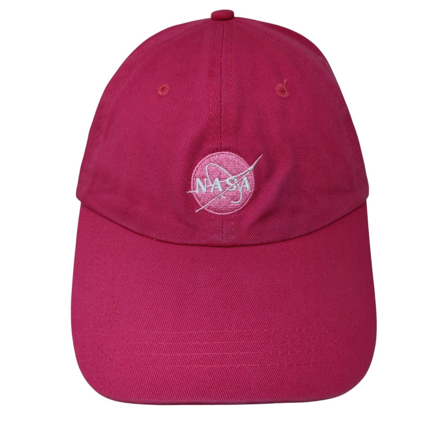 NASA Slideback Hat Pink One Size Adjustable Embroidered Prairie Mountain