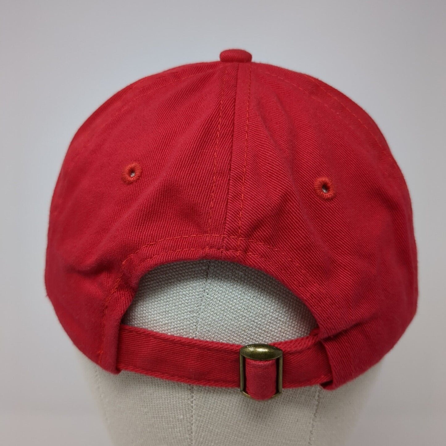The 22 Slideback Hat Red One Size Adjustable Vented Holes 6 Panel Cotton
