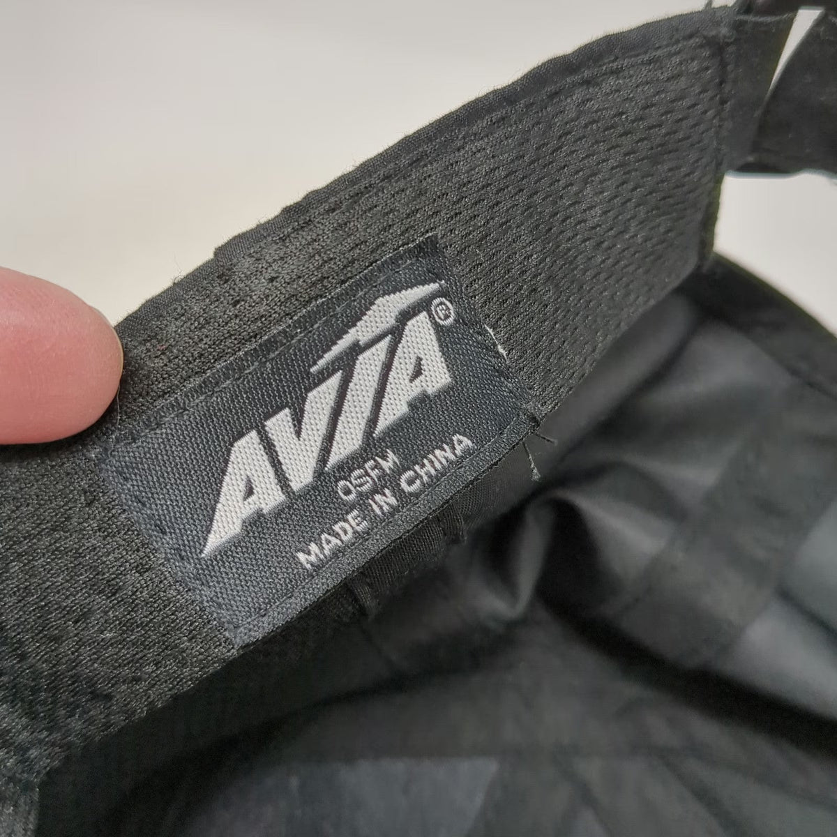 Avia Baseball Cap Black One Size Performance Running Strapback Graphic Hat