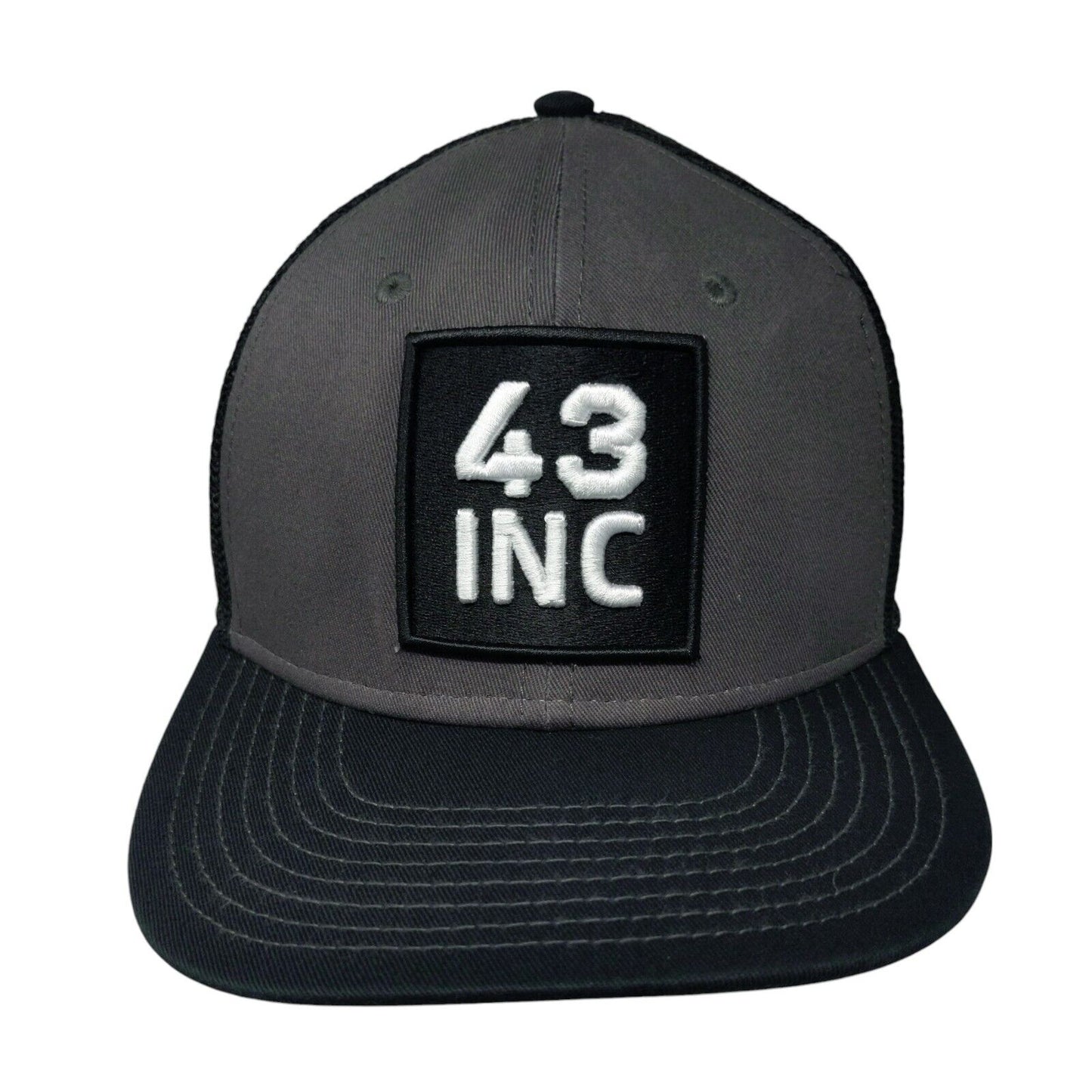 43 Inc Snapback Mesh Back Trucker Hat Black OSFM Adjustable Mission 43