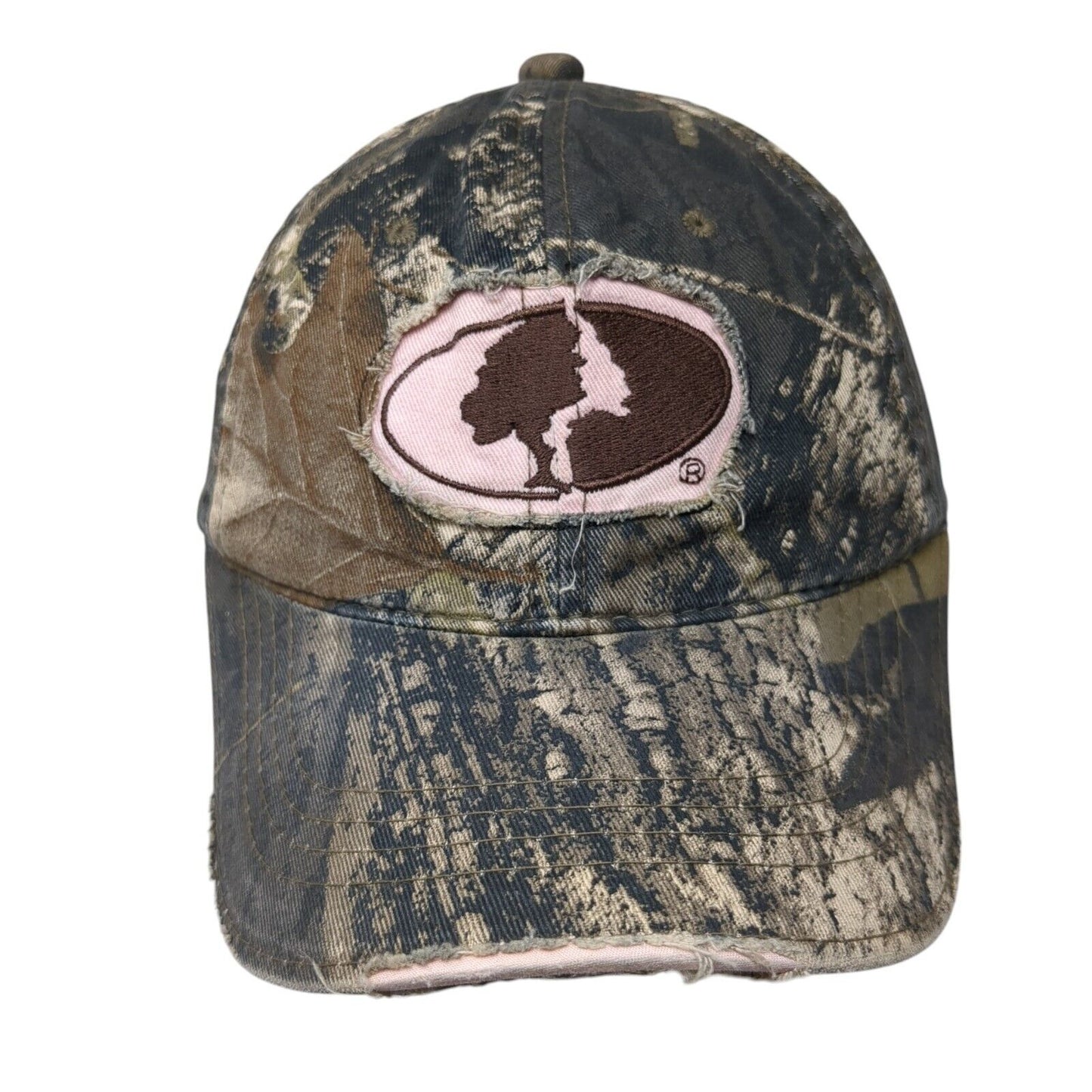 Mossy Oak Slideback Hat Camouflage One Size Adjustable Embroidered Distressed OC