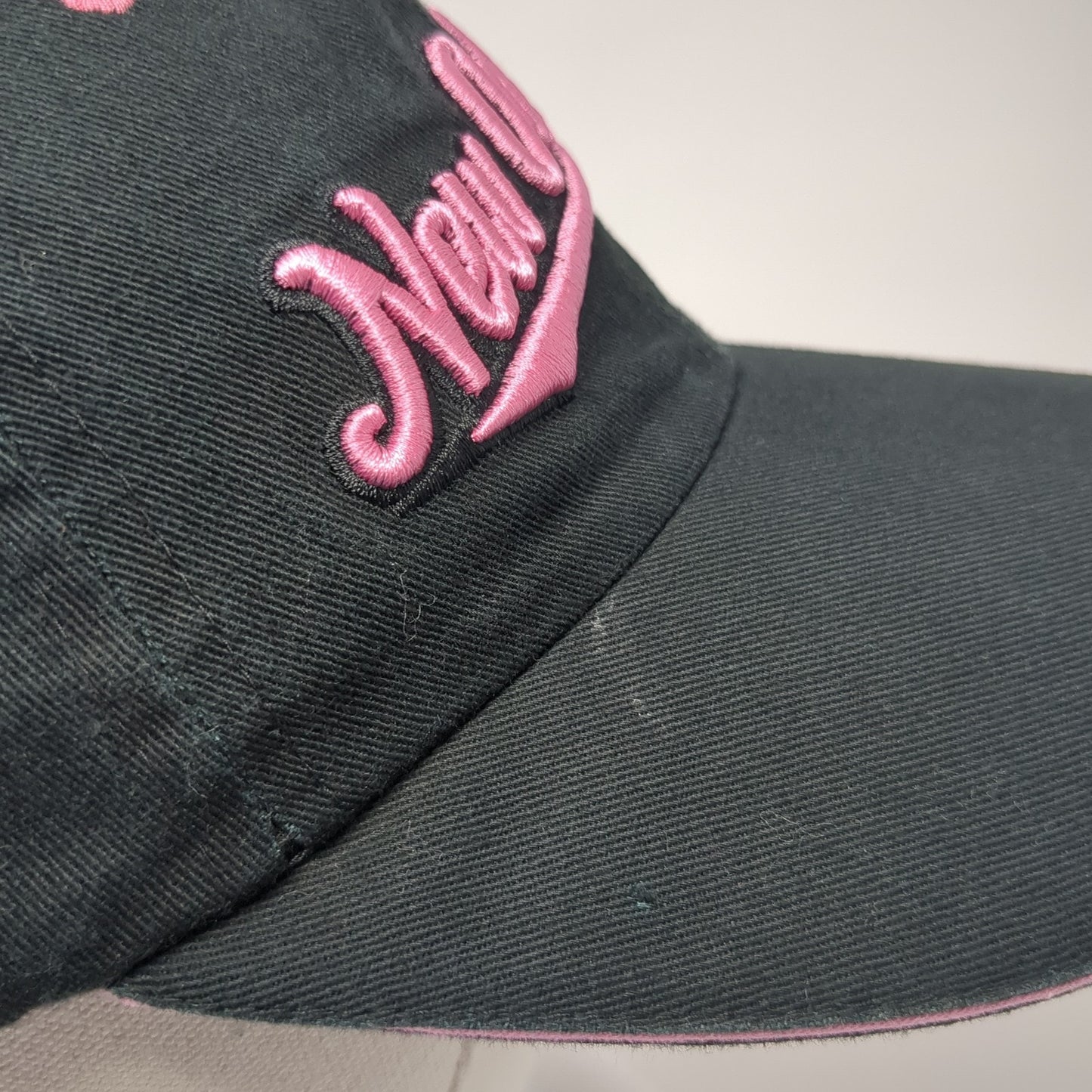 New Orleans Strapback Baseball Cap Black One Size Adjustable Embroidered Raw Ma