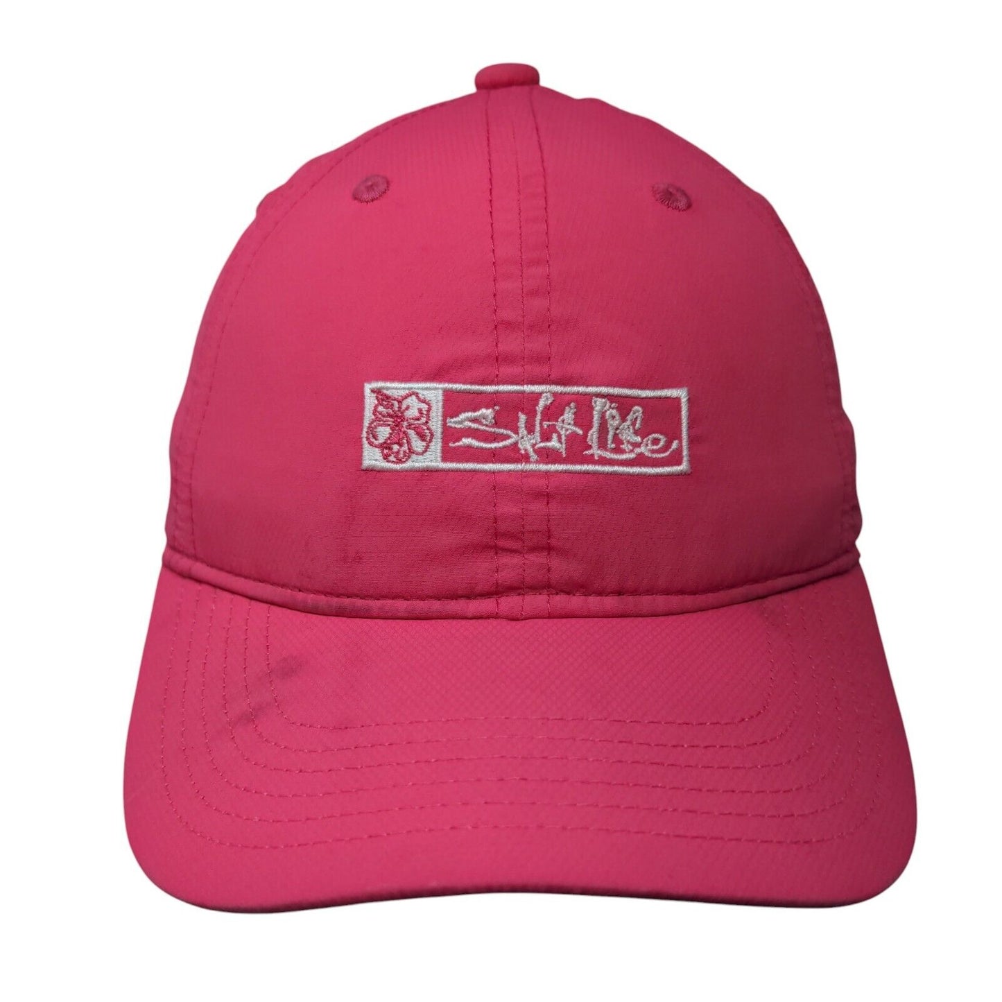 Salt Life Youth Slideback Hat Pink OS Adjustable Embroidered Floral Polyester