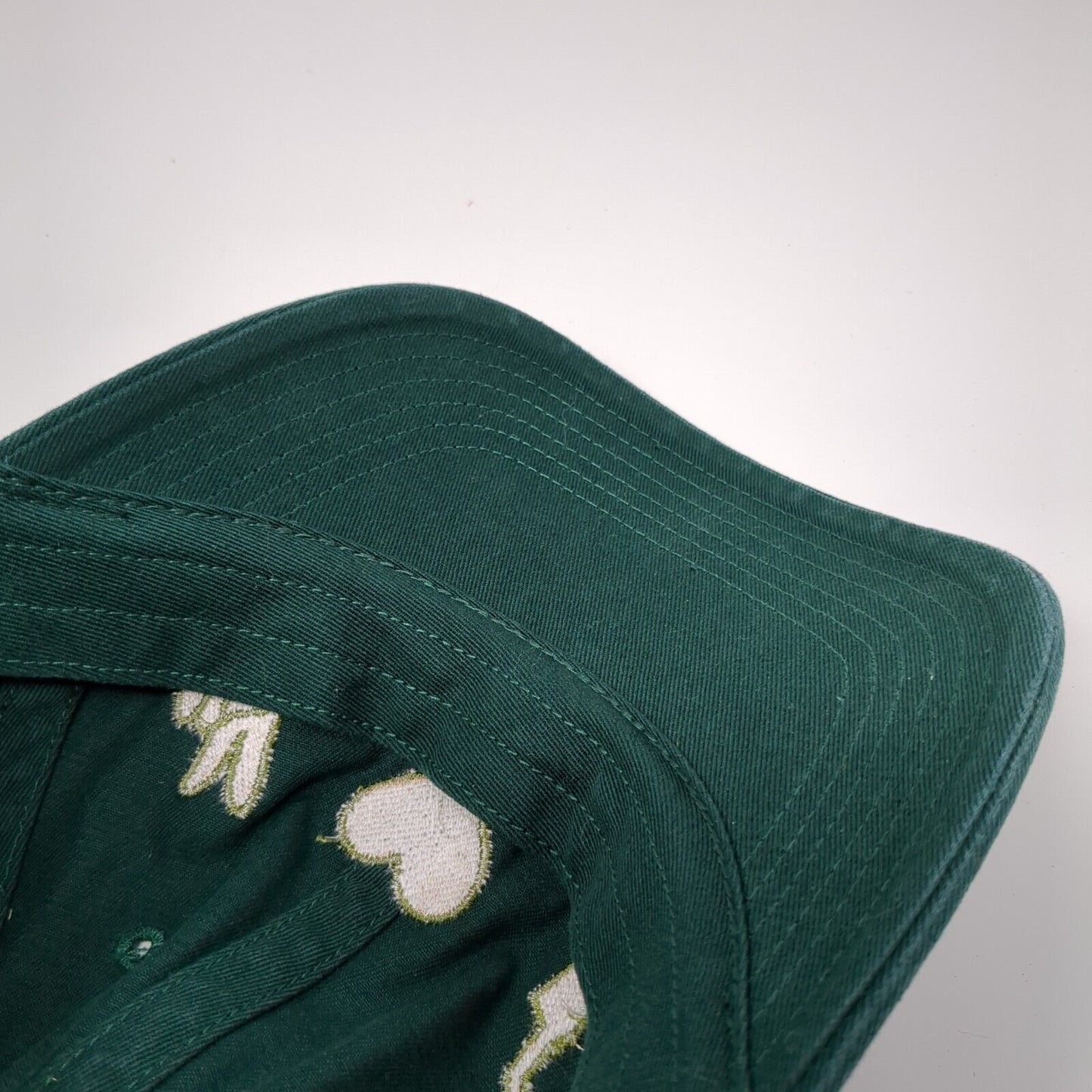 Peace Sign Heart Slideback Hat Green M/L Solid Embroidered Richardson