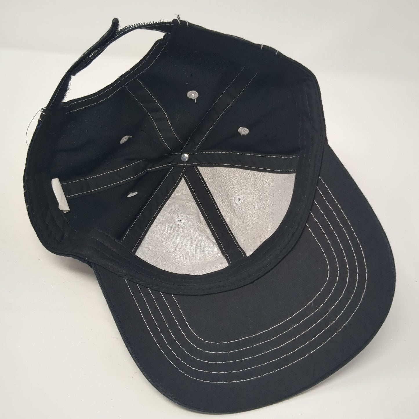 Unbranded Strapback Baseball Cap Black One Size Adjustable 6 Panel Blank