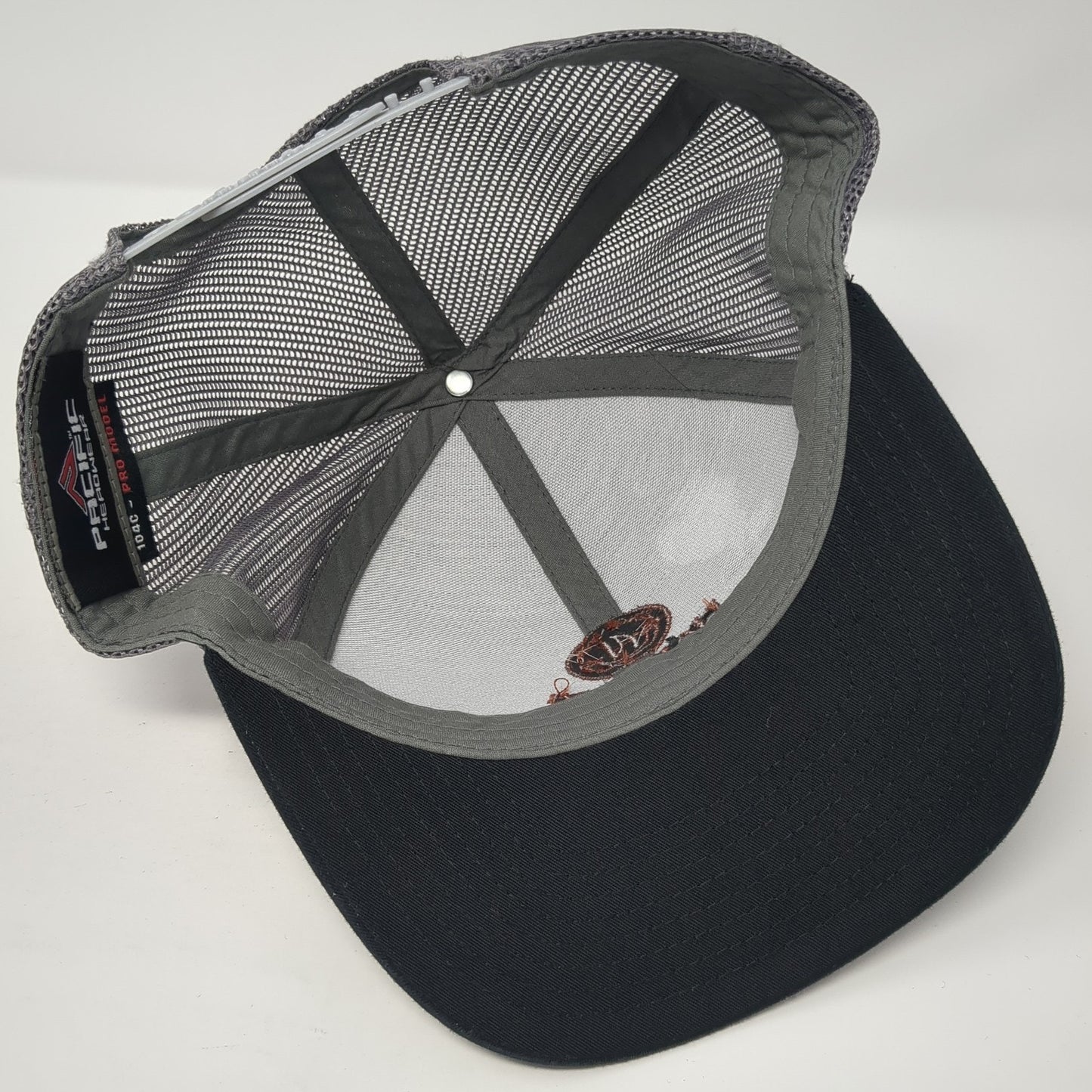 Nadalie USA Snapback Trucker Hat Black OS Adjustable Mesh Back Pacific Headwear