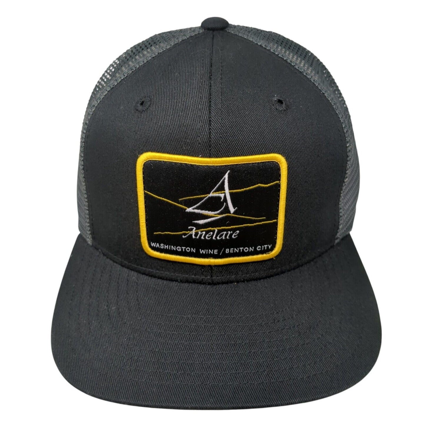 Anelare Washington Wine Benton City Snapback Trucker Hat Black OS Mesh Back