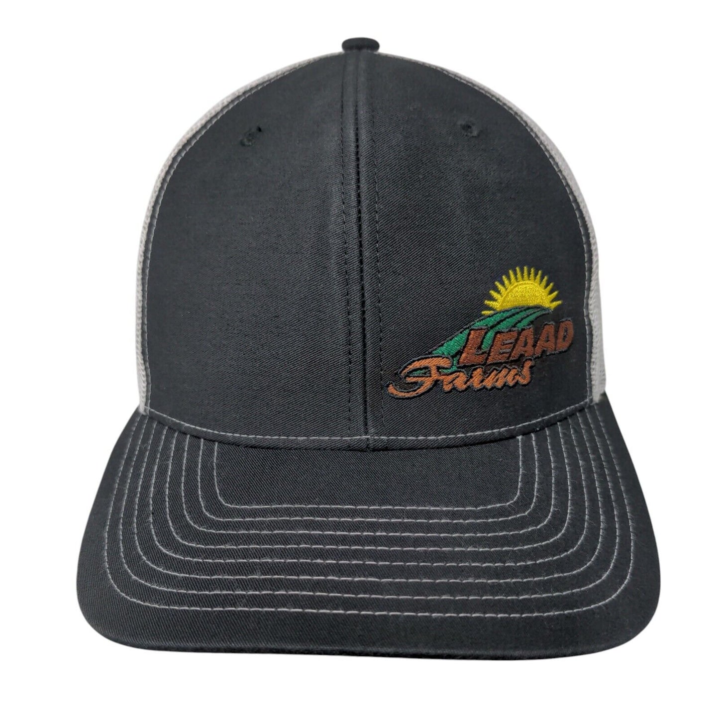 LEAAD Farms Snapback Mesh Back Trucker Hat Black OSFA Embroidered