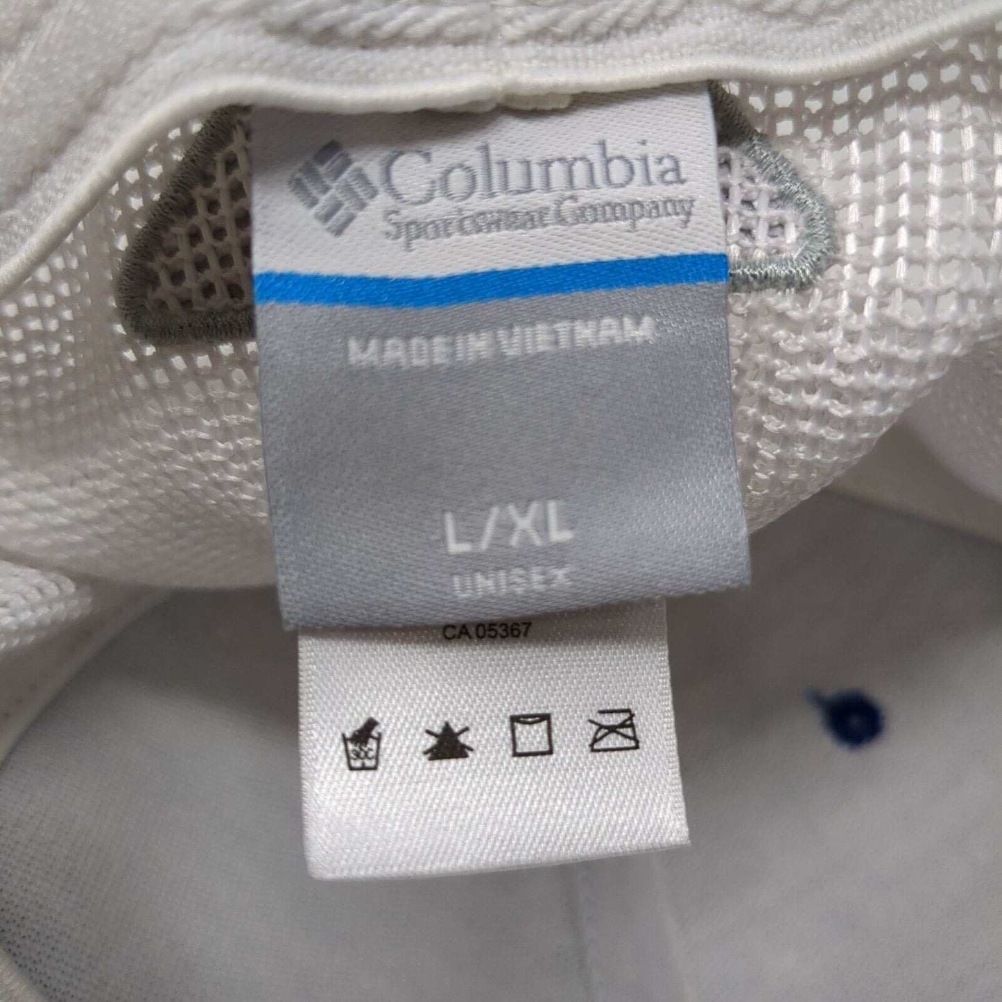 Columbia PFG Fitted Mesh Back Trucker Hat Blue L/XL Colorblock Outdoor