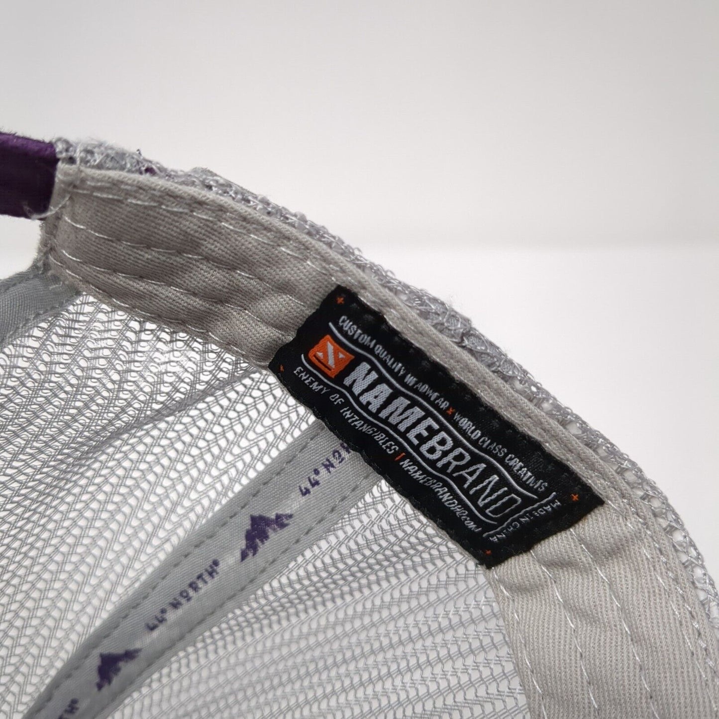 44° North Vodka Idaho USA Strapback Trucker Hat Purple One Size Mesh Back