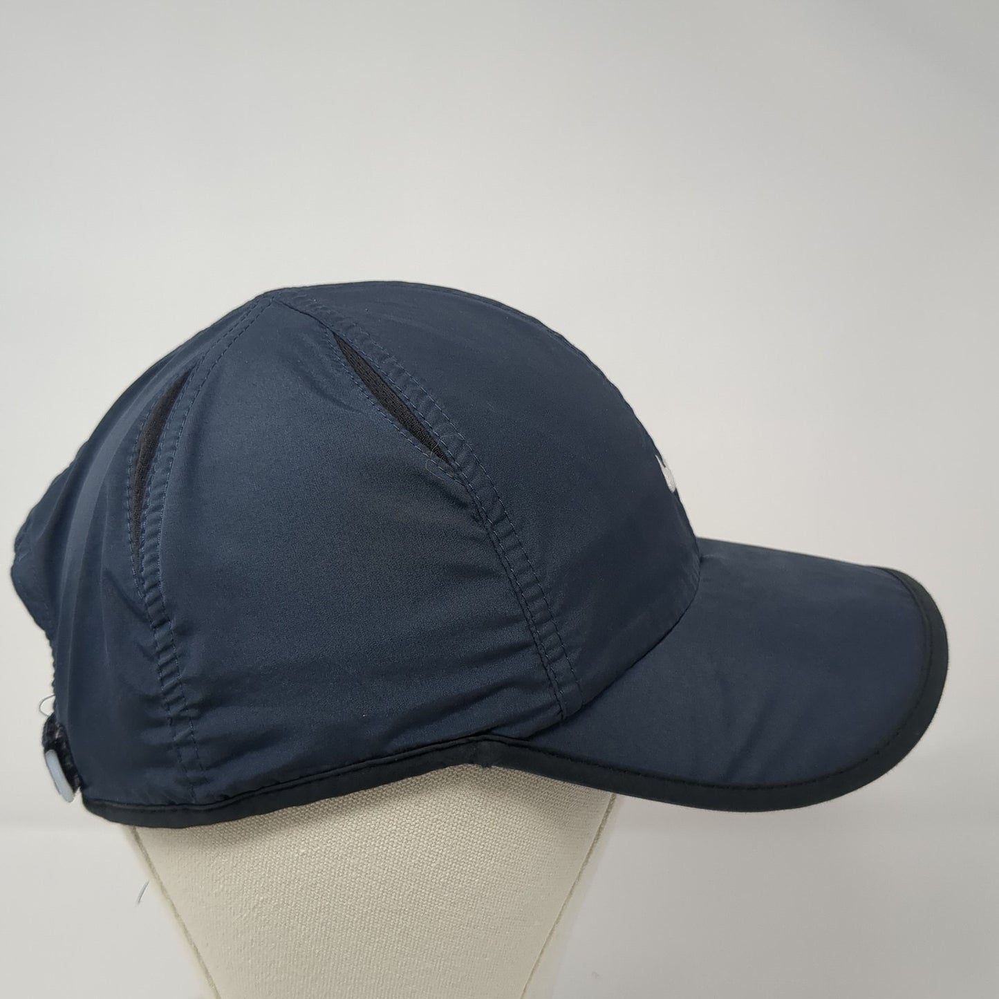 Nike Fit Swoosh Strapback Hat Blue One Size Adjustable Embroidered Logo