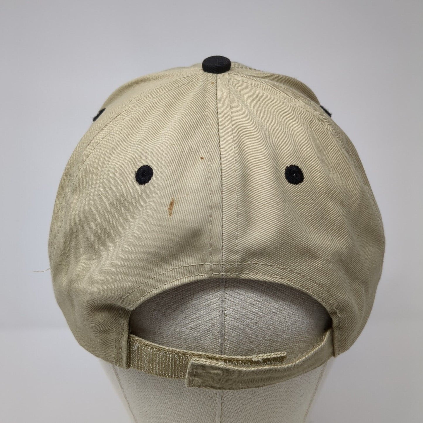H&W Construction Strapback Hat Tan OSFM Adjustable Embroidered 6 Panel Otto