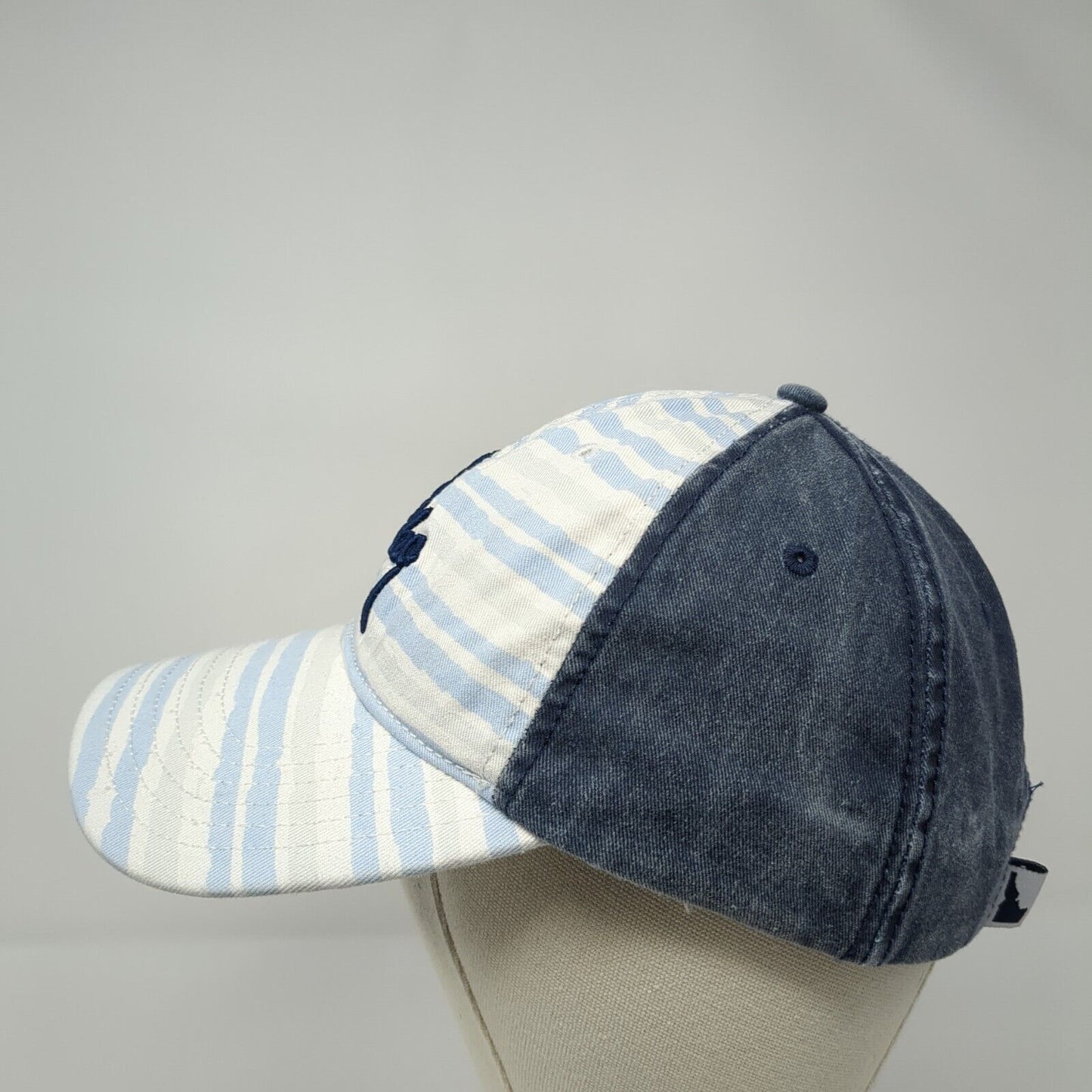 Idaho Slideback Hat Blue One Size Adjustable Embroidered Striped Home Free