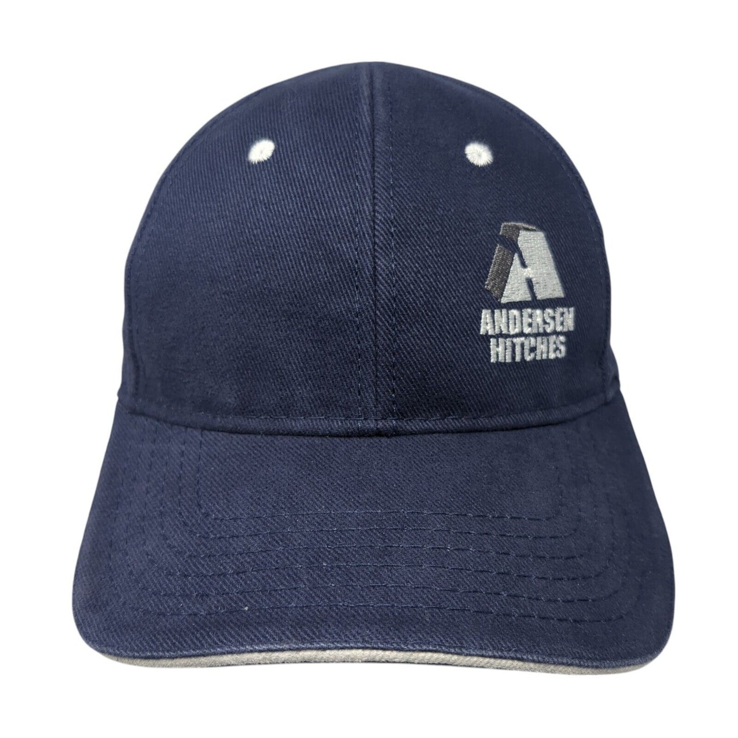 Andersen Hitches Strapback Hat Blue One Size Adjustable Embroidered Otto Cotton