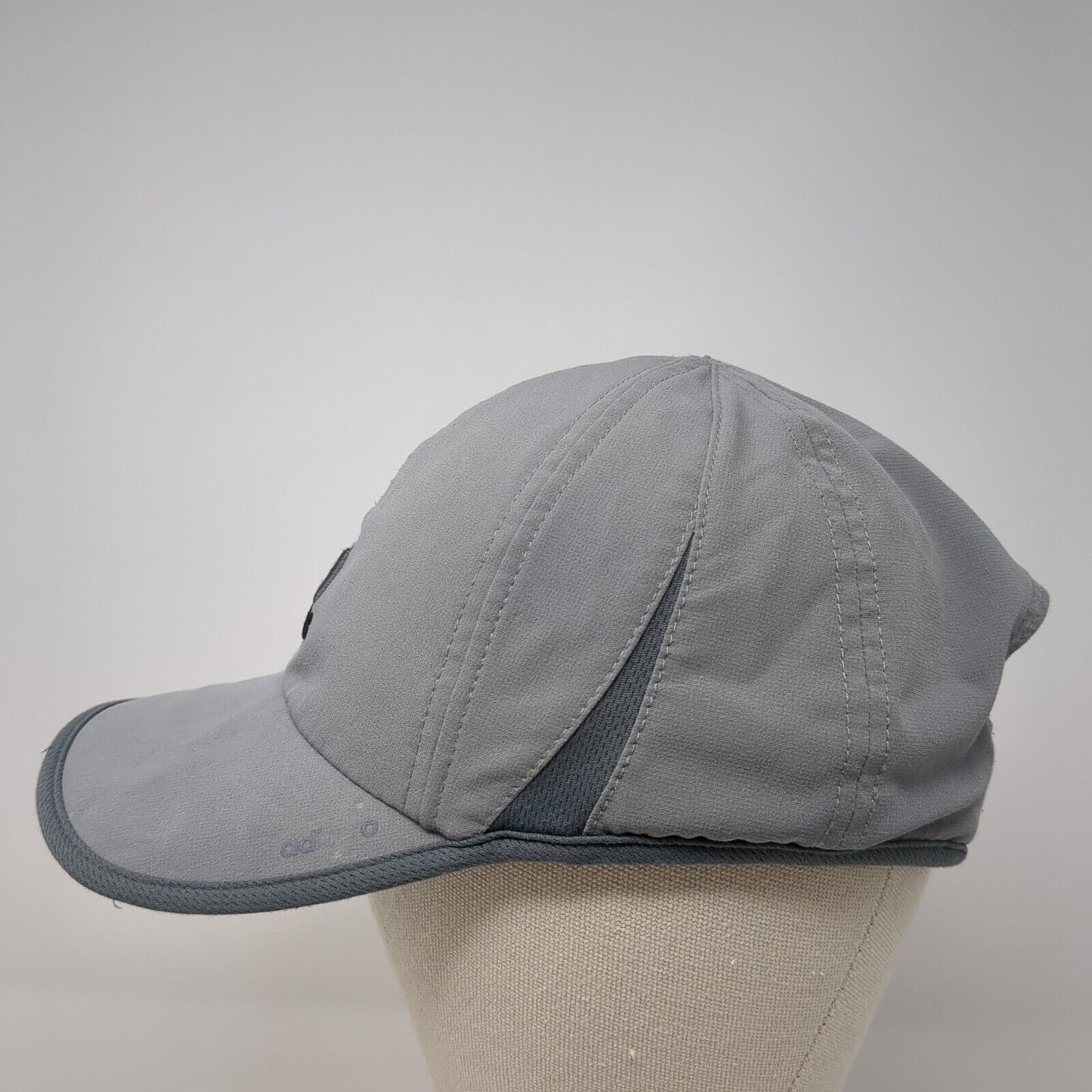 Adidas 3 Stripes Strapback Hat Gray One Size Adizero Solid Adjustable
