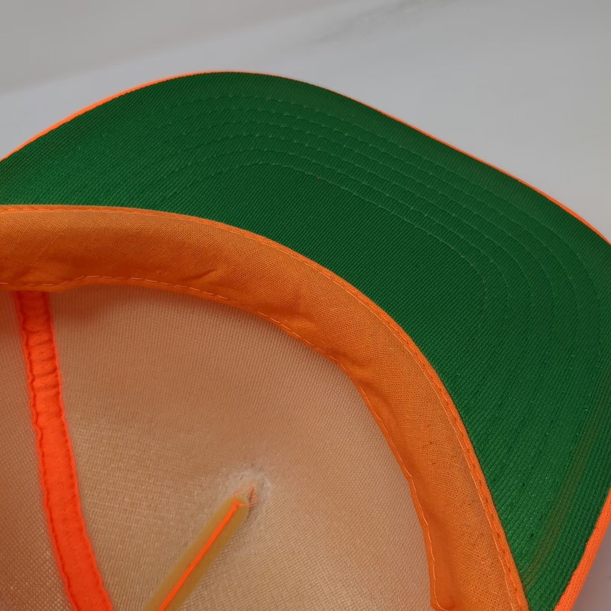 5 Panel Orange One Size Rope Foam Front Snapback Blank Green Undervisor Hat
