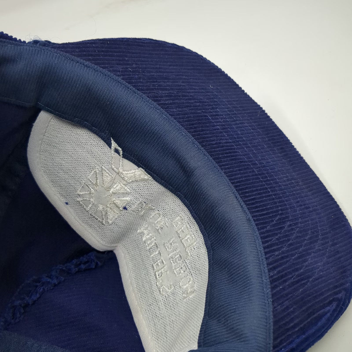Miller's Blue Ribbon Beef Hat Trucker Blue OSFM Corduroy Rope Brim Adjustable