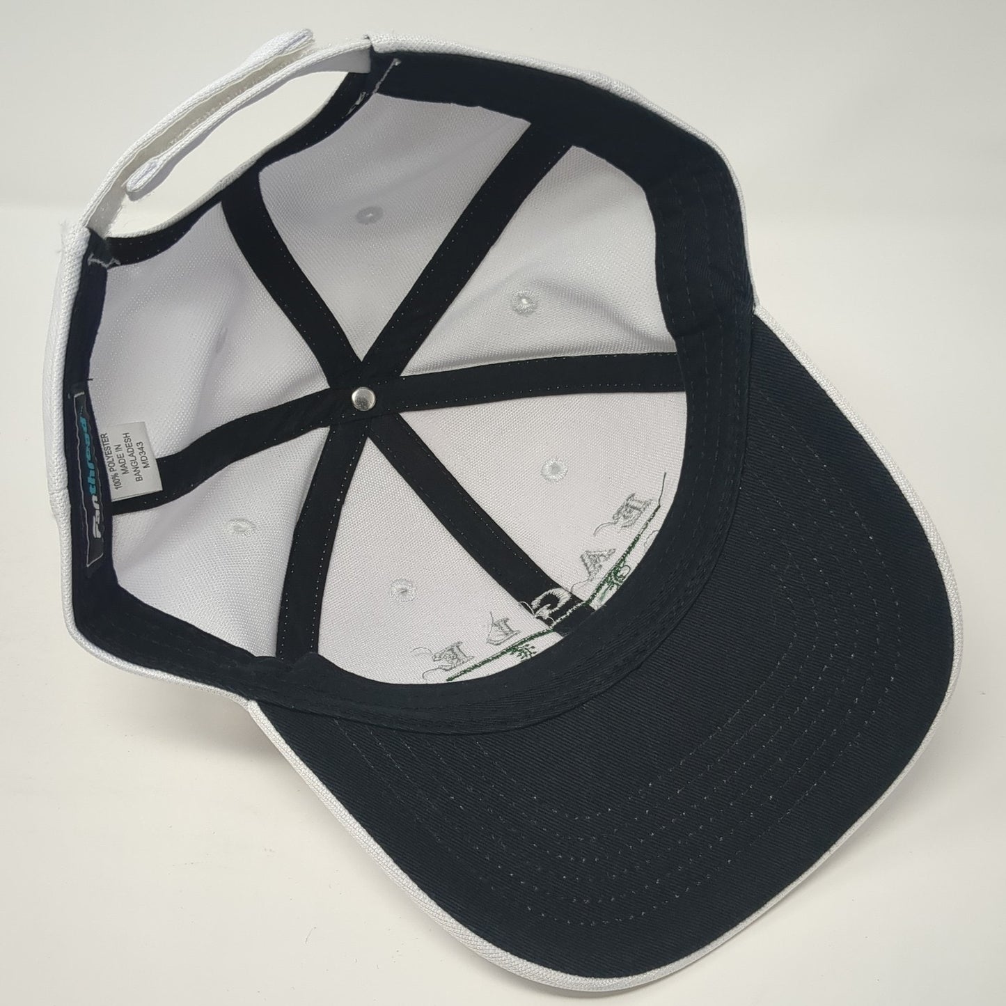 Eagle Baseball Strapback Hat White One Size Adjustable Solid Fanthread