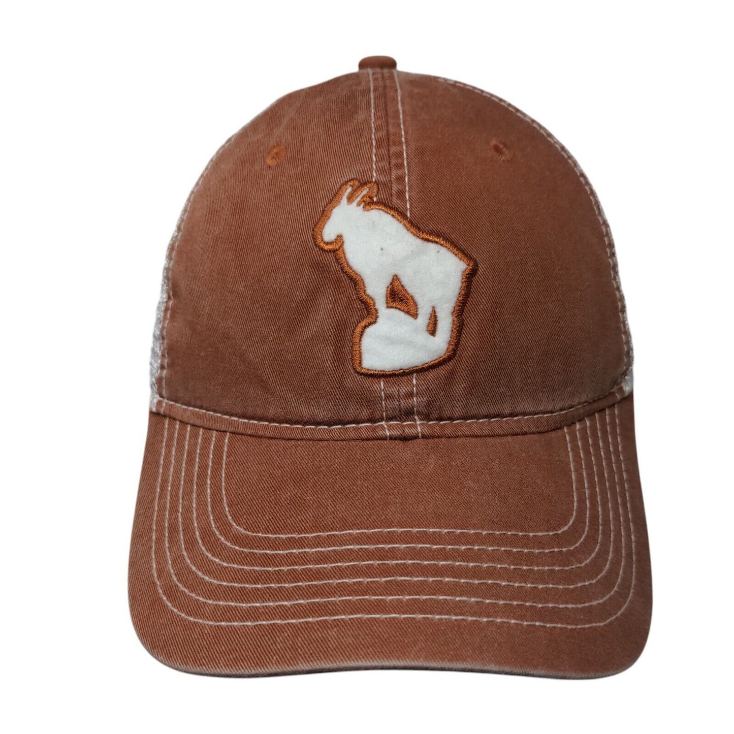 Ahead Strapback Mesh Back Trucker Hat Brown Extreme Fit Stanley ID