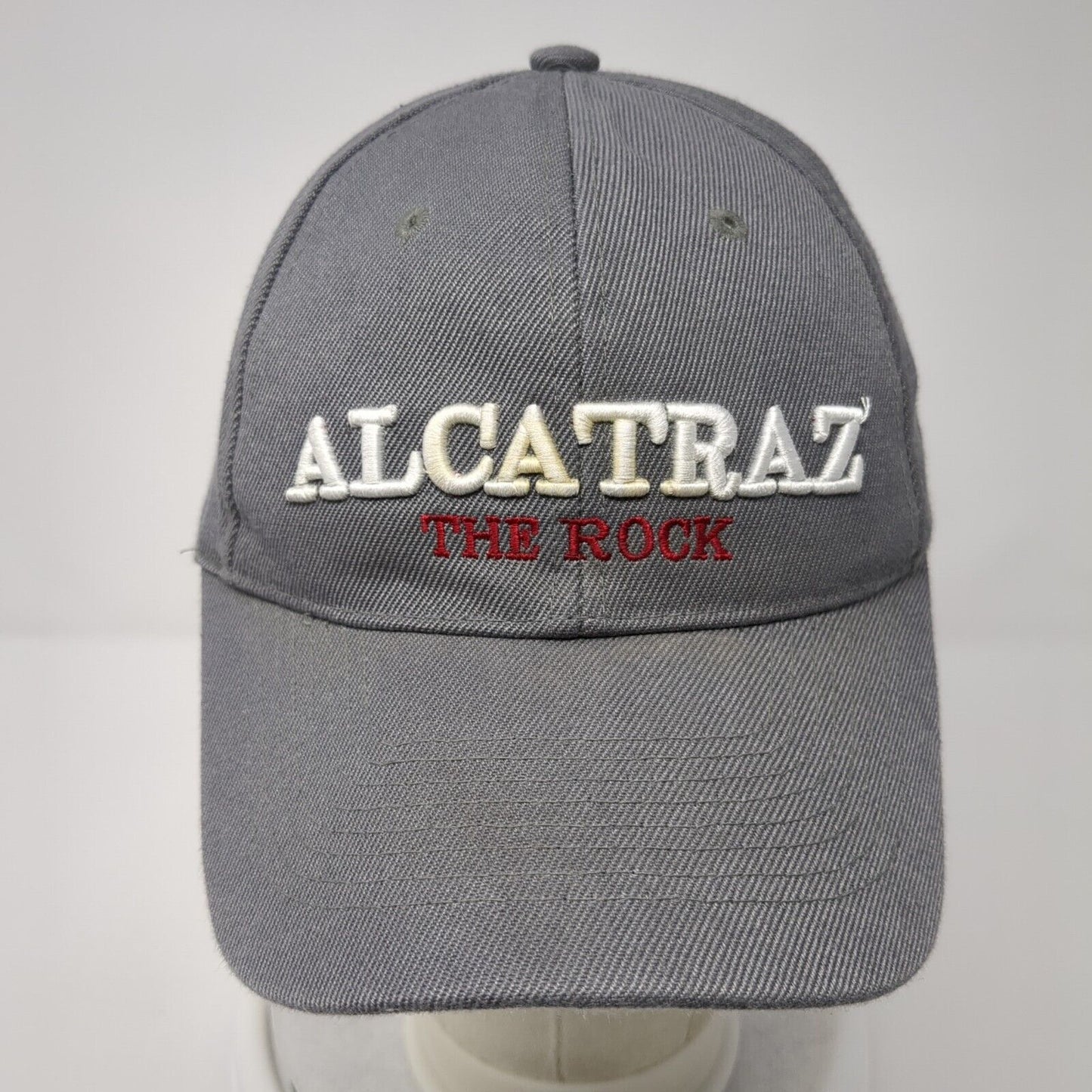 Alcatraz Strapback Hat Gray One Size Adjustable Embroidered 6 Panel Lanza