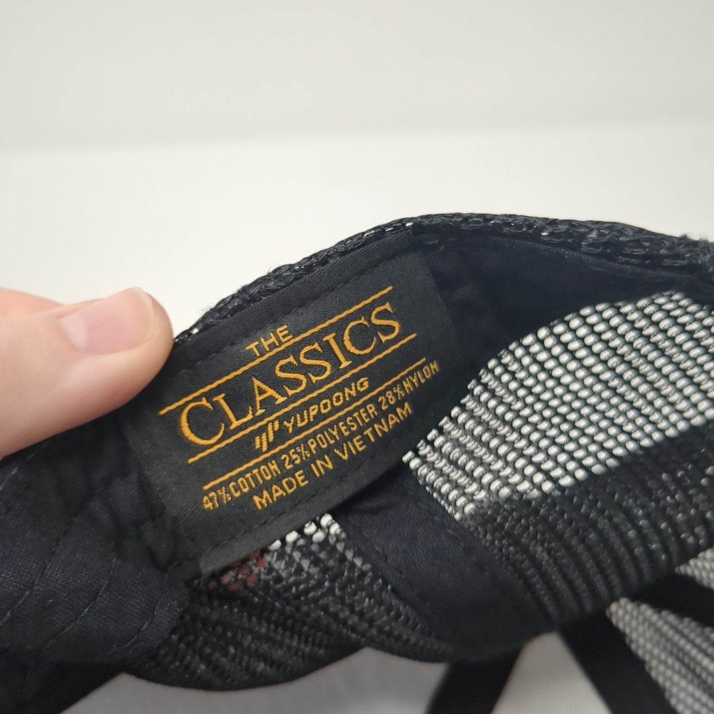 The Classics Yupoong Snapback Mesh Back Trucker Hat Gray One Size Blank