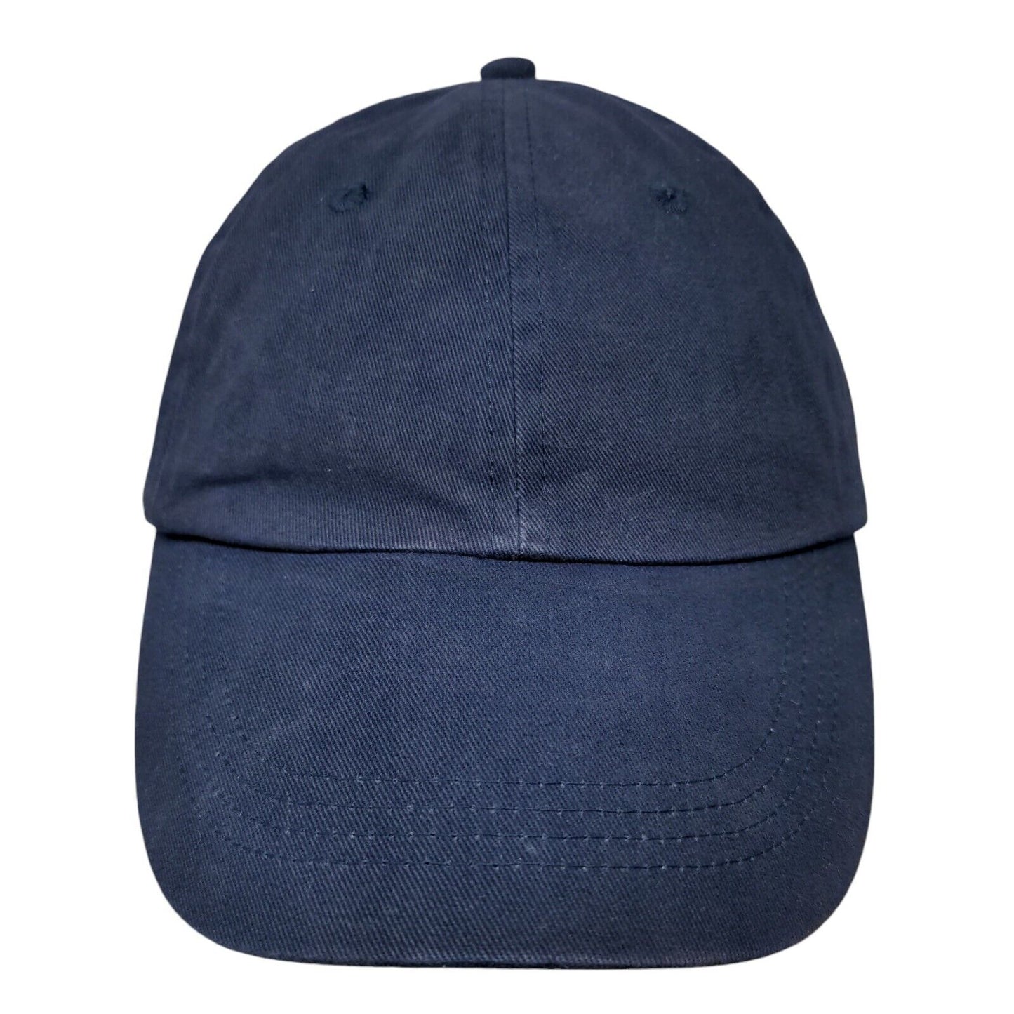 Anvil Slideback Hat Blue One Size Adjustable Solid 6 Panel Blank