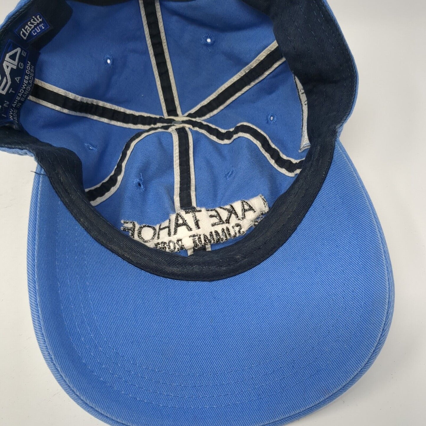 Lake Tahoe Summit 2013 Slideback Hat Blue One Size Solid Ahead Vintage