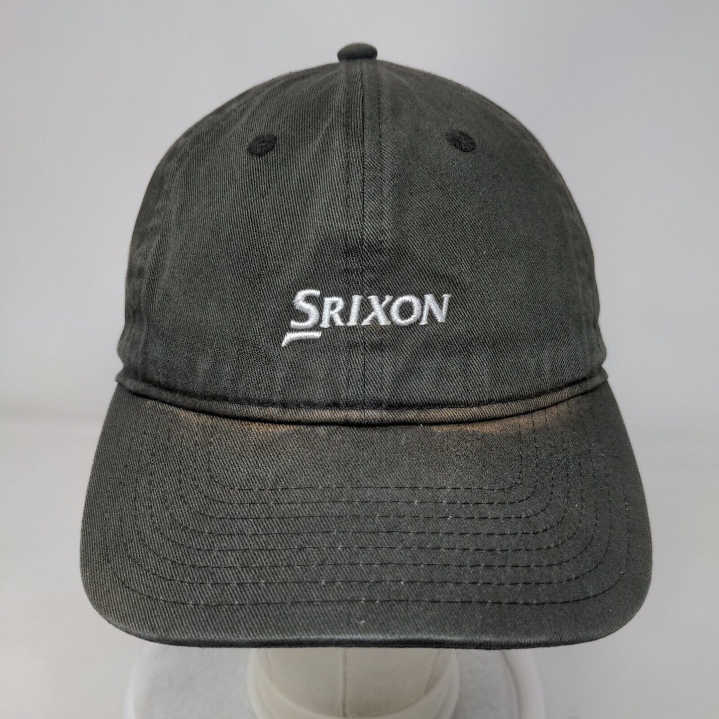 Srixon Slideback Hat Black One Size Adjustable Embroidered 6 Panel Cotton