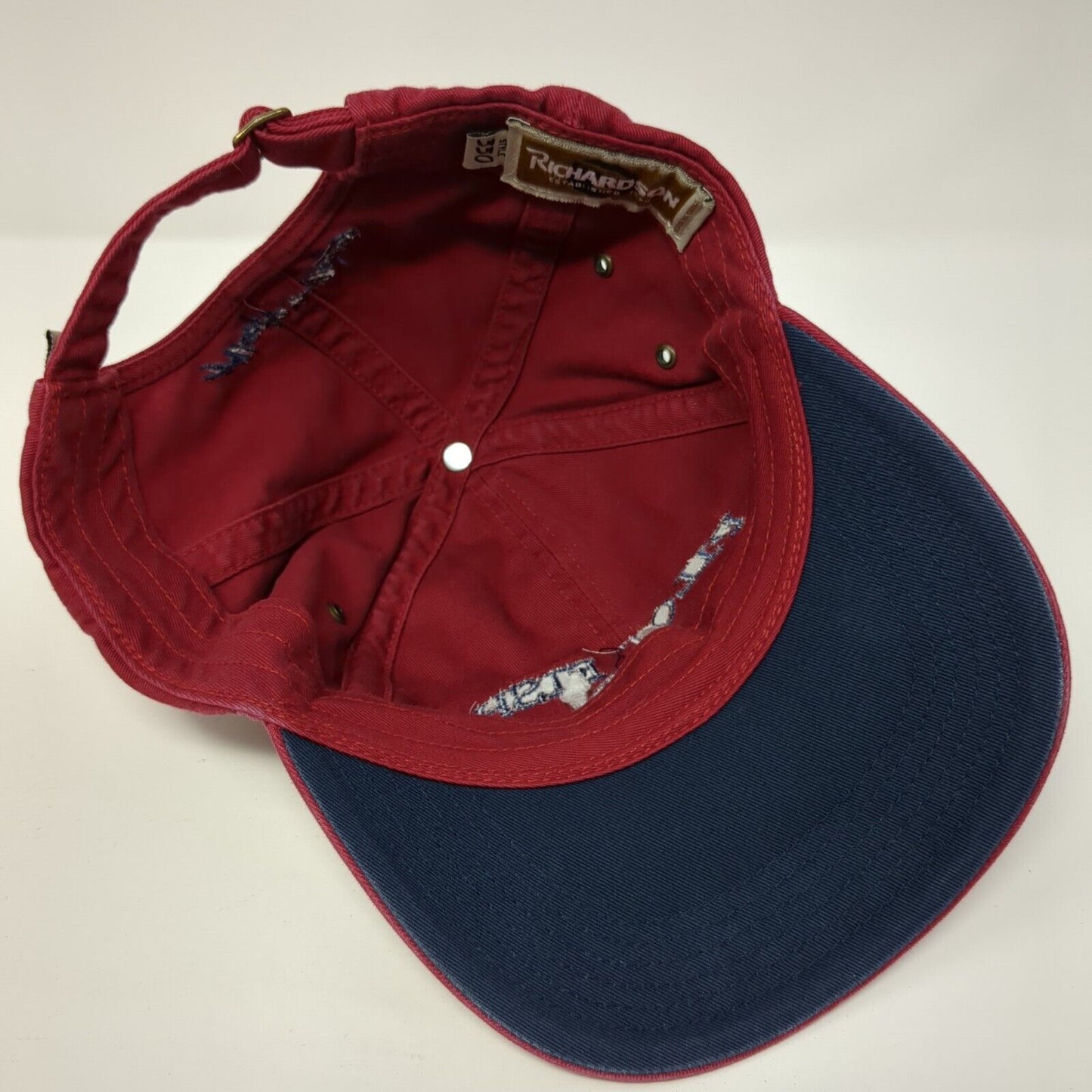 Pilot Fish Alaska Airline Slideback Hat Red OS Adjustable Embroidered Richardson
