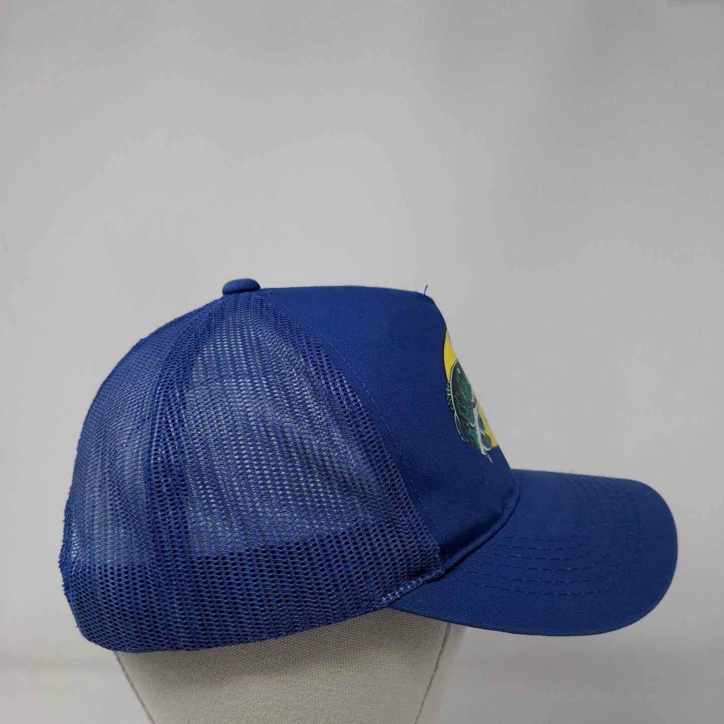 Bass Pro Shops Snapback Mesh Back Trucker Hat Blue OSFM Gone Fishing