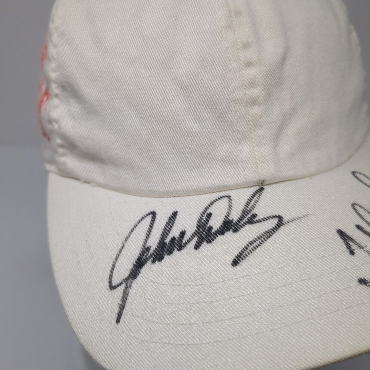 B.U.M Equipment Slideback Hat White One Size Adjustable Autographed Blank