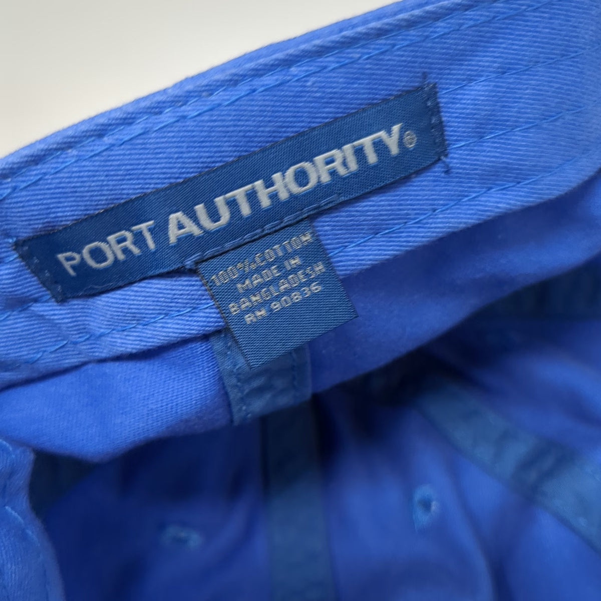 Port Authority Blue Baseball Cap One Size Swimming Pig Embroidered Slideback