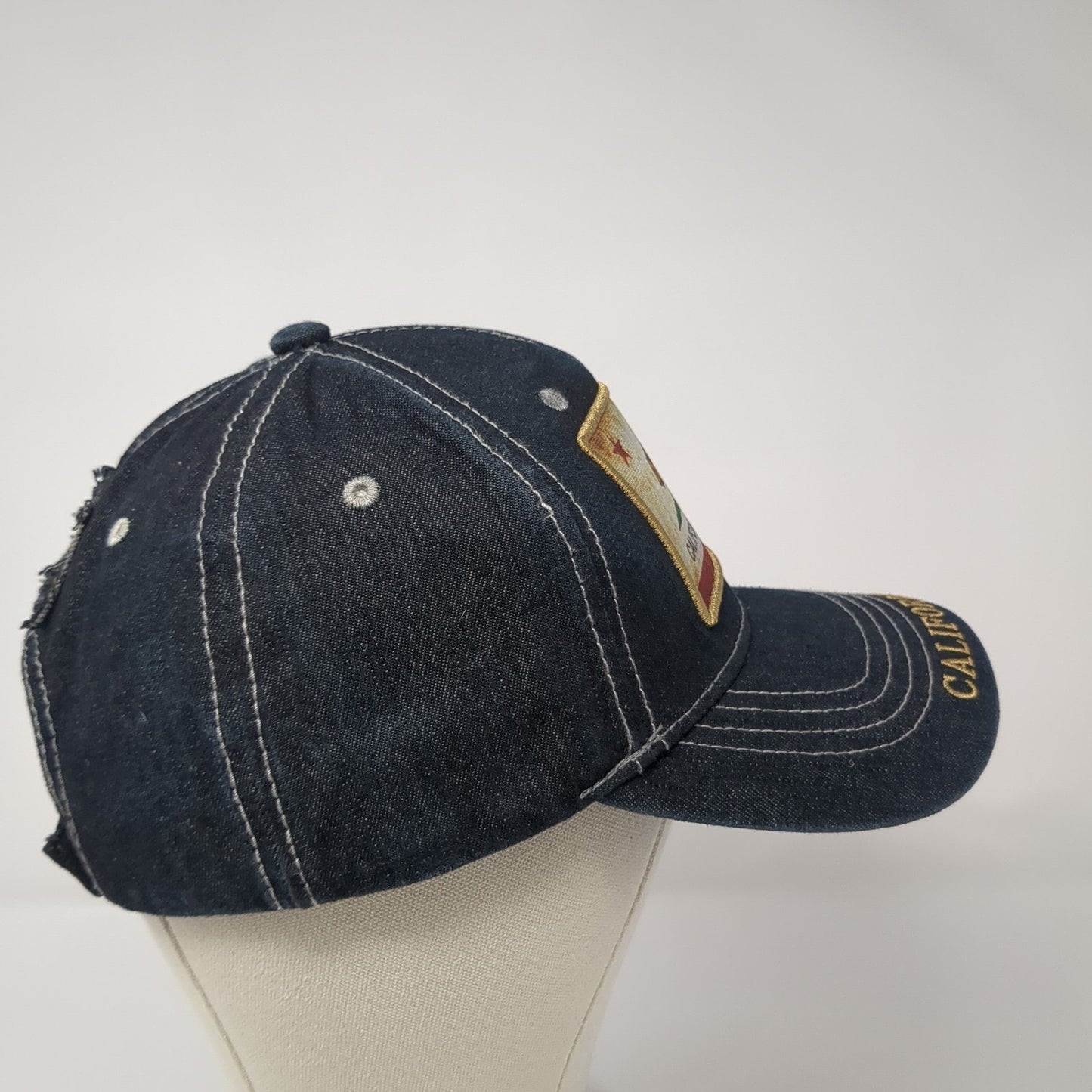 California Republic Strapback Baseball Cap Blue One Size Adjustable Robin Ruth
