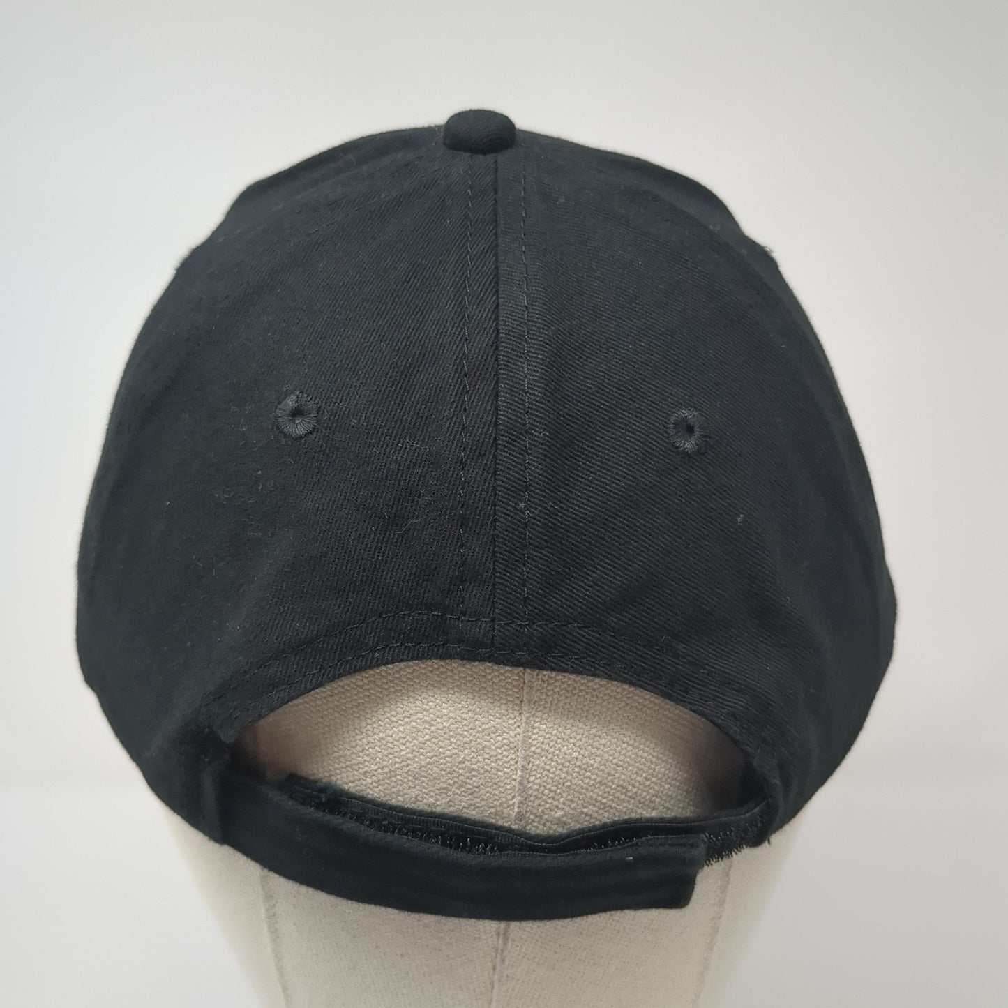 Jack Strapback Hat Black One Size Adjustable Embroidered Solid 6 Panel