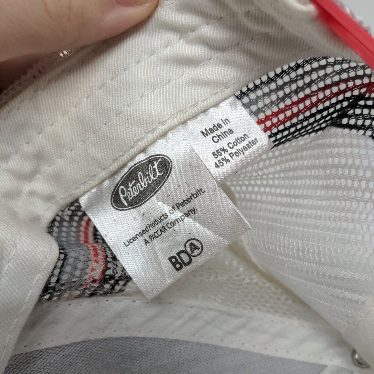 Peterbilt Snapback Mesh Back Trucker Hat Gray One Size Embroidered