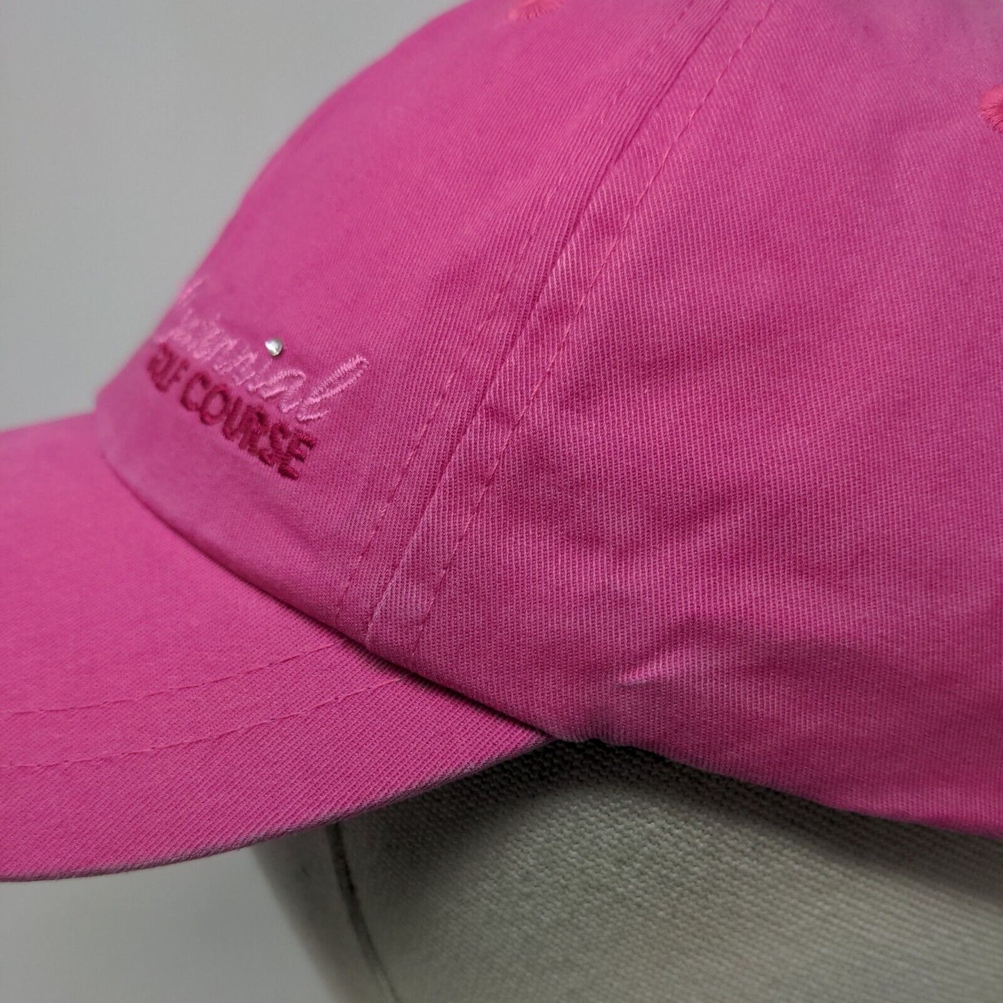 Centennial Golf Course Slideback Hat Pink One Size Solid Embroidered
