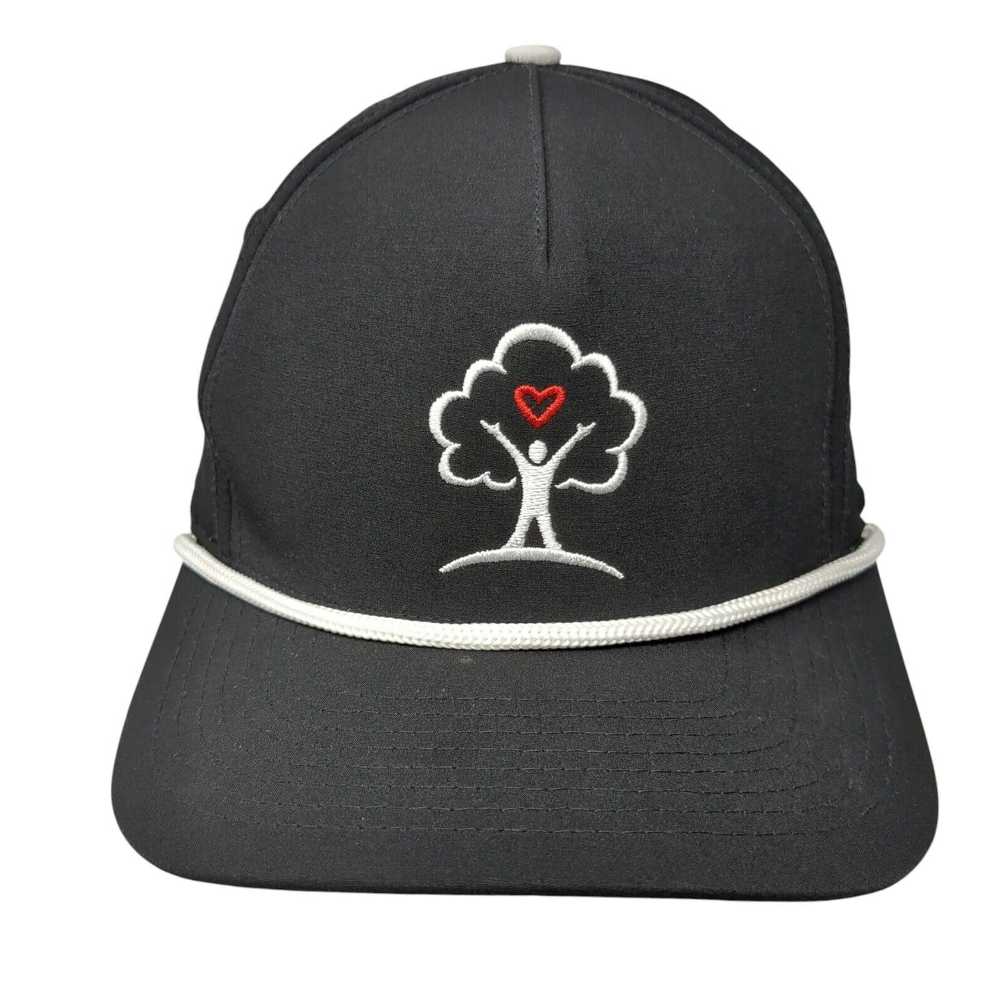 Freedom Youth Foundation Snapback Rope Hat Black One Size Embroidered