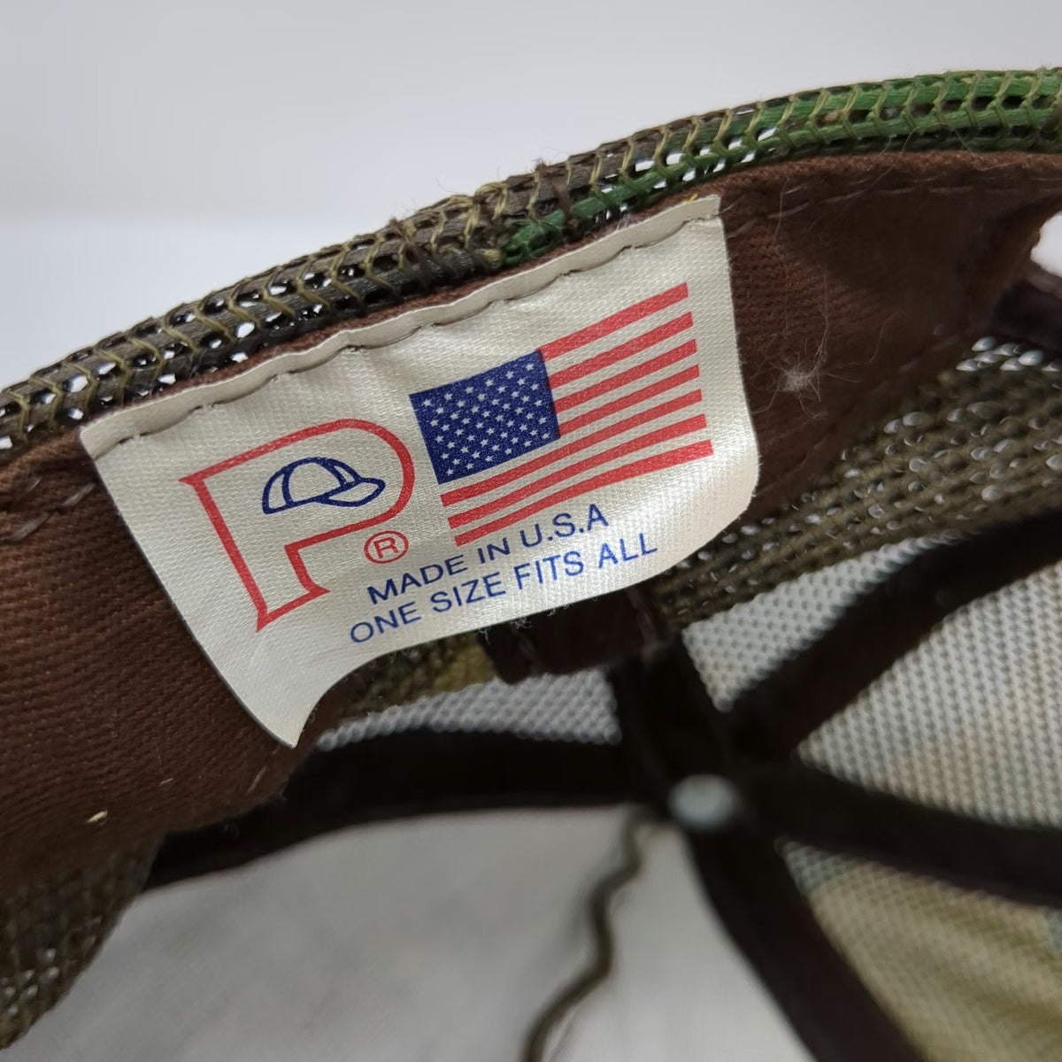 Paramount Trucker Hat Brown Camo COMM Mesh Snapback Made USA Woodland Vintage