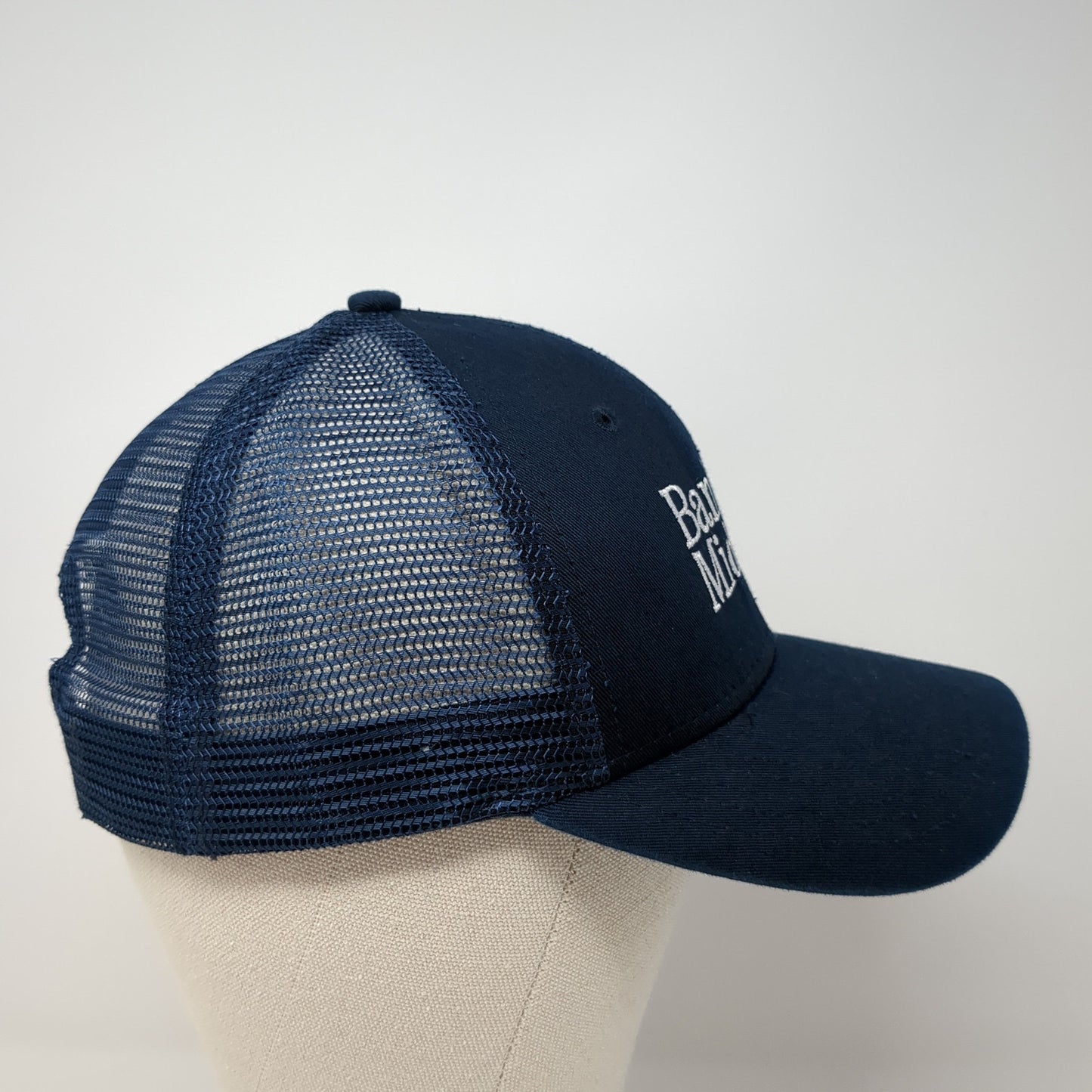 Bank Midwest Snapback Trucker Hat Blue One Size Mesh Back Adjustable