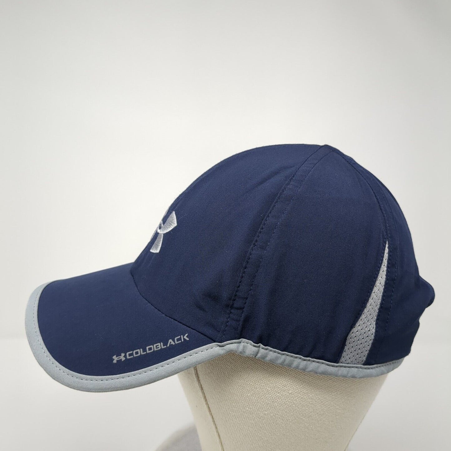Under Armour Cold Black Strapback Hat Blue One Size Adjustable Outdoor